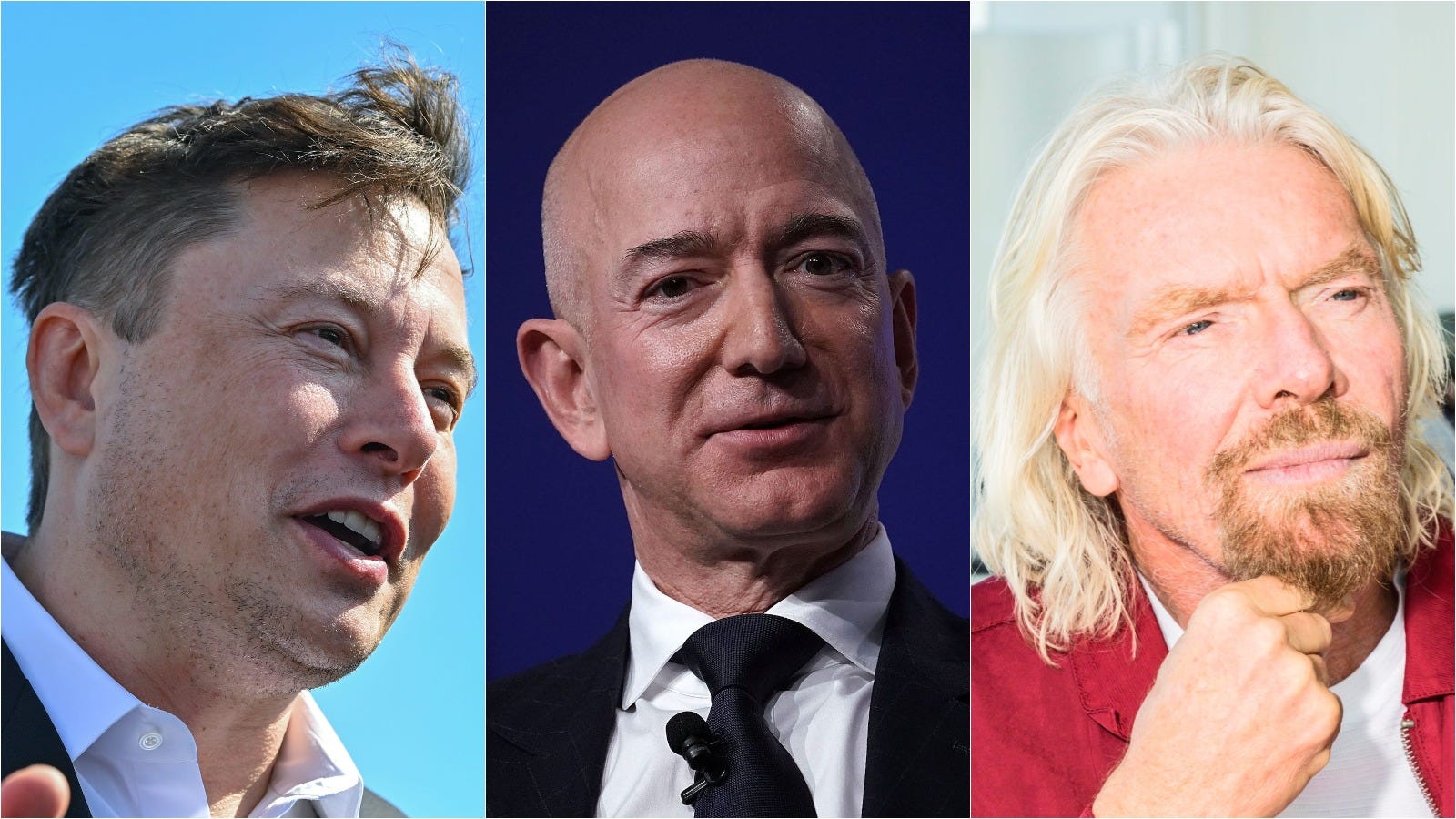 Elon Musk, Jeff Bezos, Richard Branson