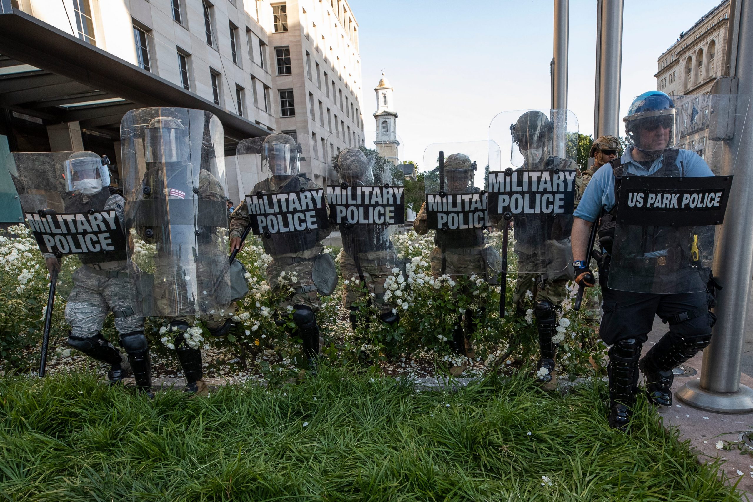 Military police and US Park Police