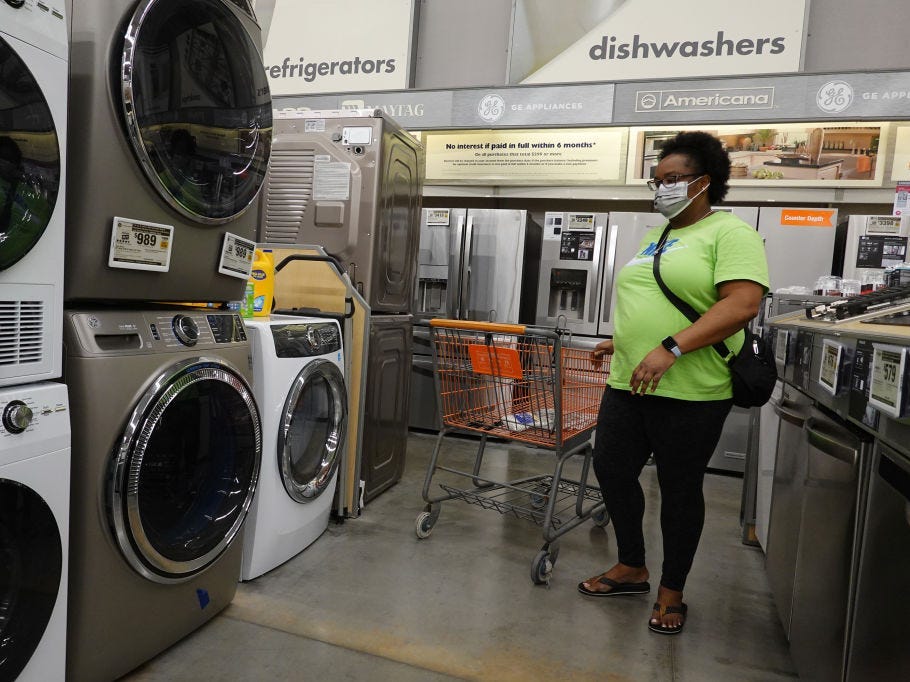 home depot customer shopper washing machines