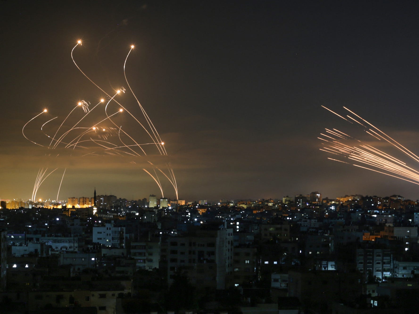 israel iron dome gaza rockets