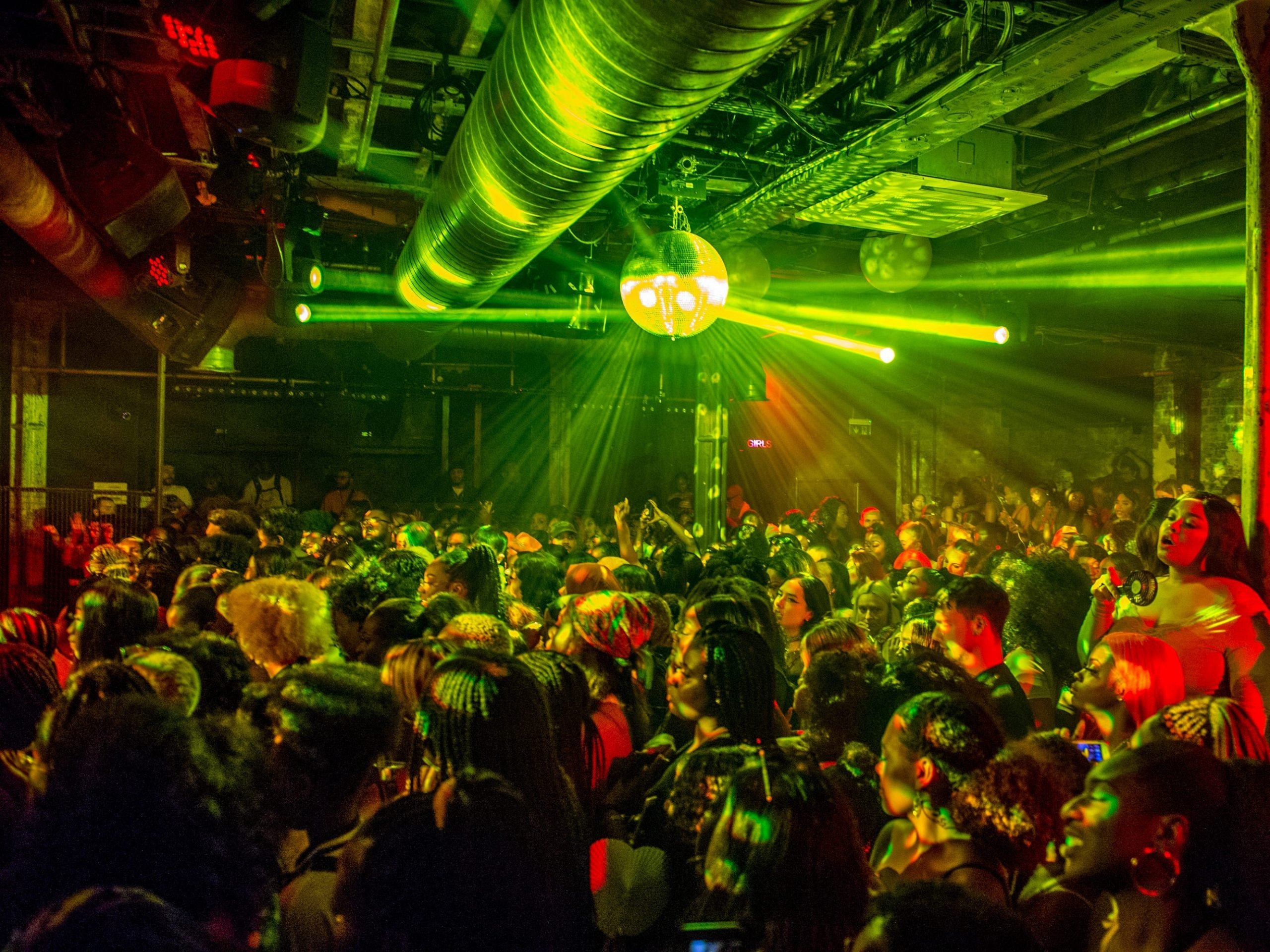 General atmosphere inside as Megan Thee Stallion performs on stage at XOYO during her first show in the UK on July 1, 2019 in London, England.