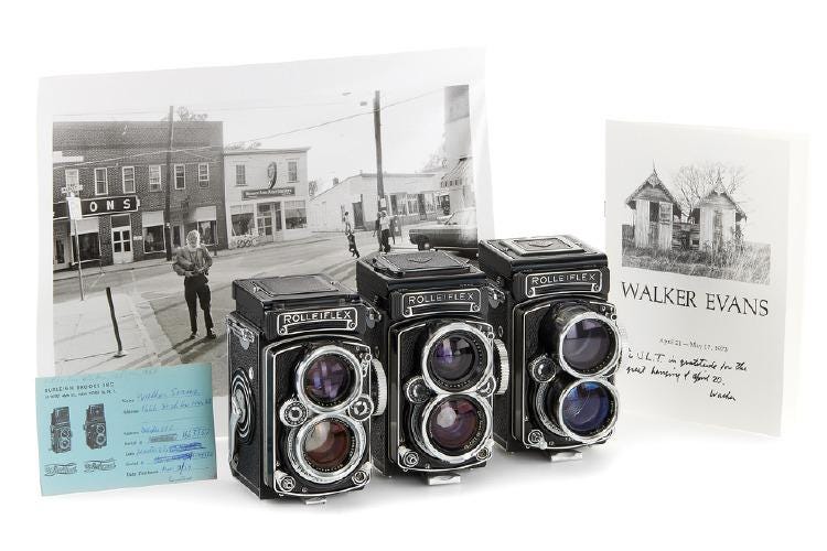 Rolleiflex Cameras owned by US Photographer Walker Evans