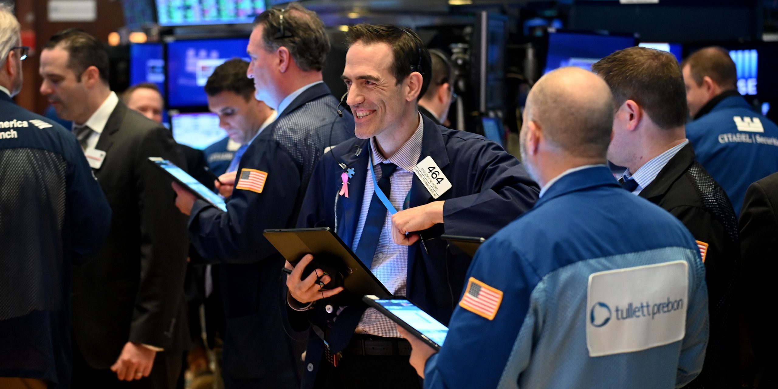 GettyImages 1207533986 Traders work during the closing bell at the New York Stock Exchange (NYSE) on March 17, 2020 at Wall Street in New York City. - Wall Street stocks rallied Tuesday on expectations for massive federal stimulus to address the economic hit from the coronavirus, partially recovering some of their losses from the prior session. (Photo by Johannes EISELE / AFP) (Photo by JOHANNES EISELE/AFP via Getty Images)