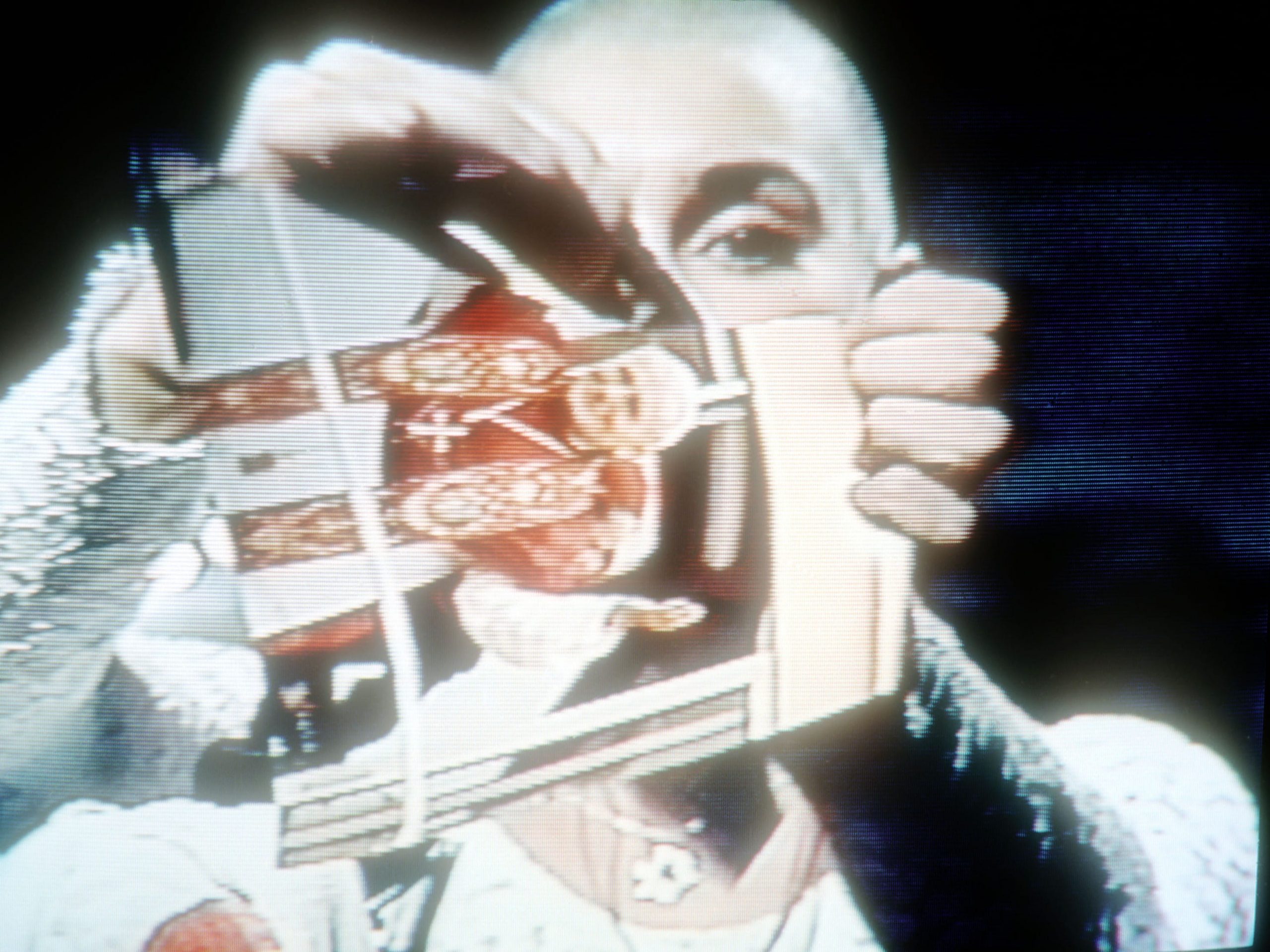 Singer Sinead O'Connor rips up a picture of Pope John Paul II October 3, 1992 on the TV show "Saturday Night Live".