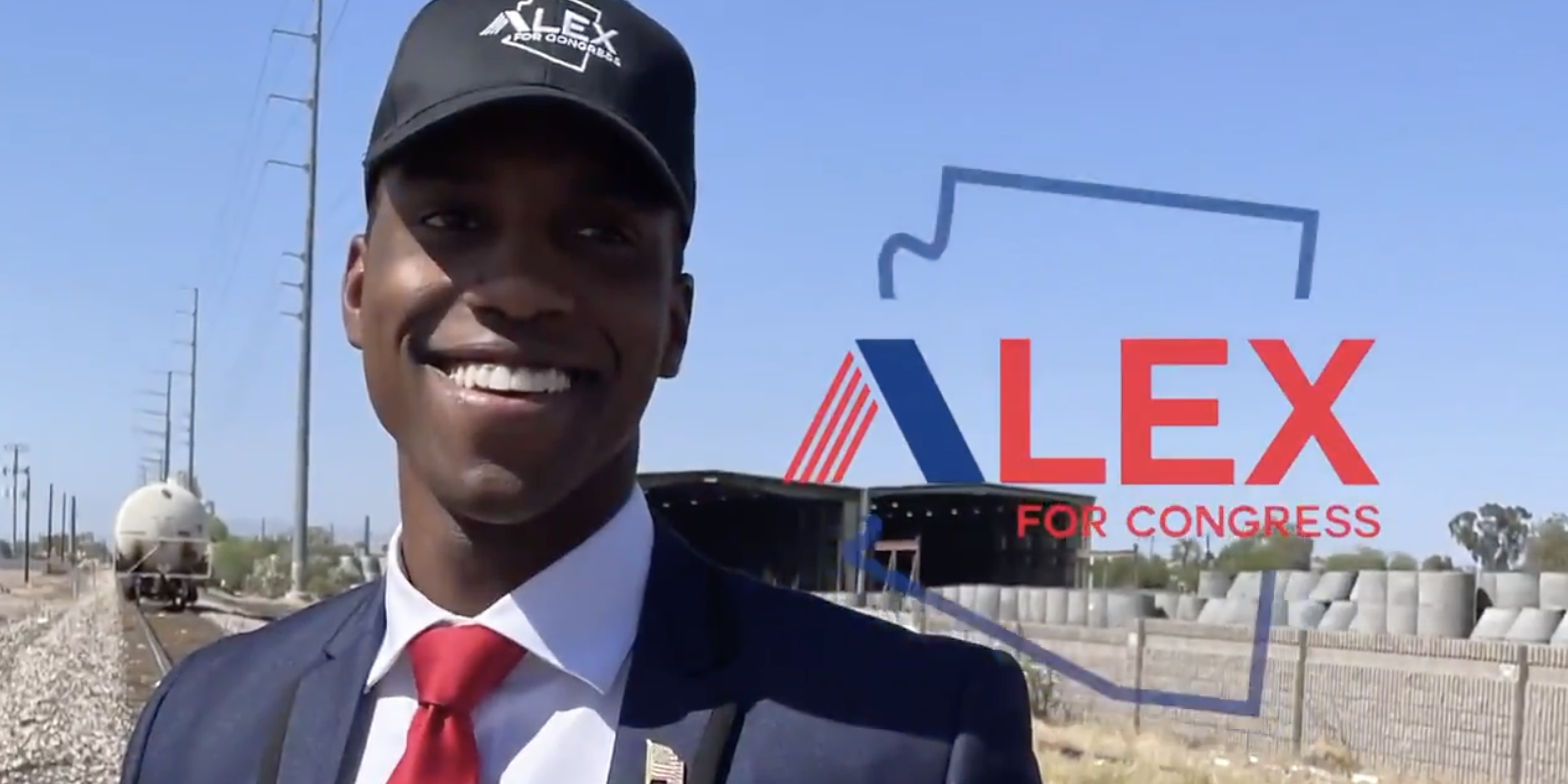 Alex Stovall in a campaign ad.