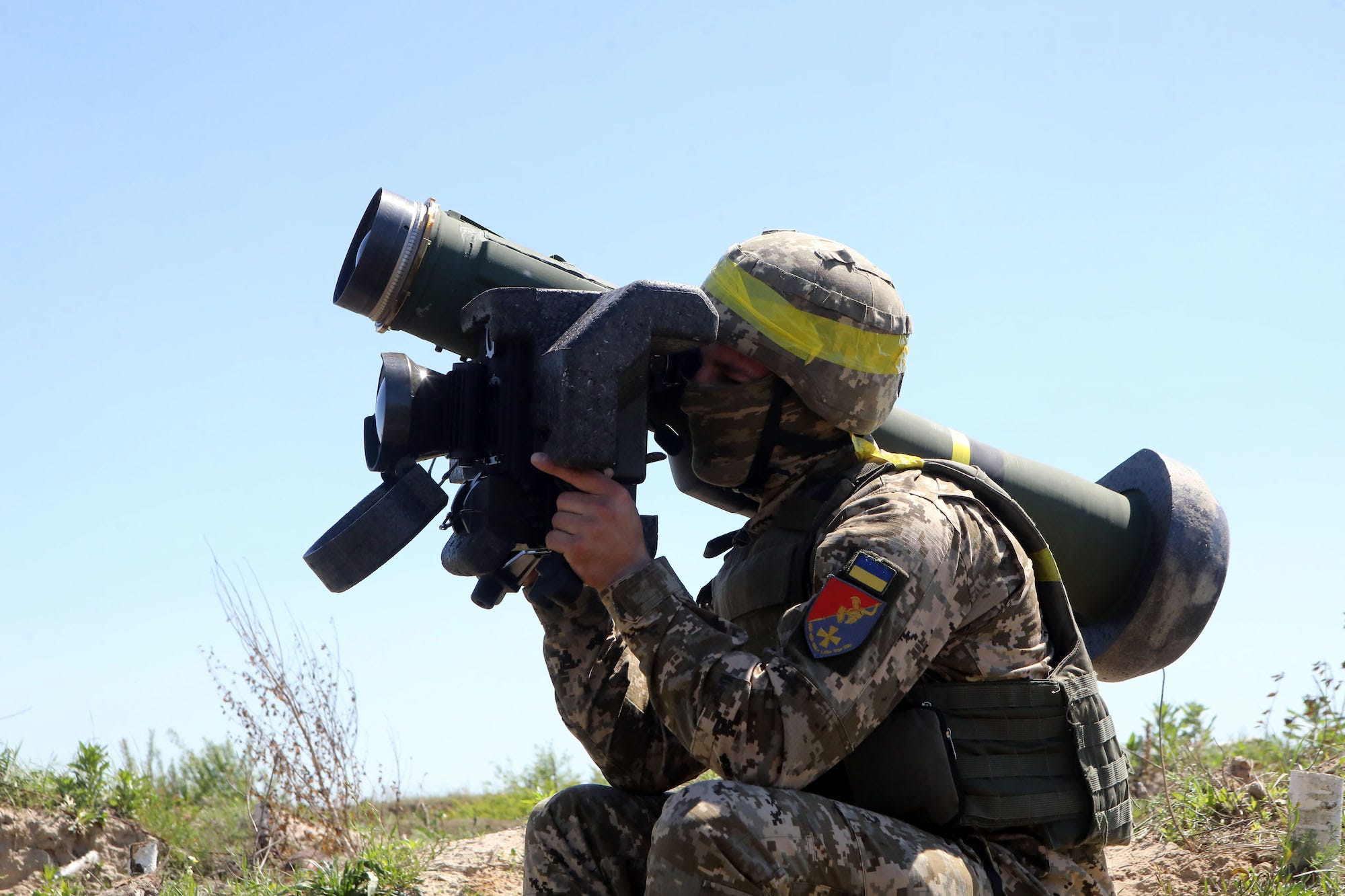 Ukraine military Javelin anti-tank missile