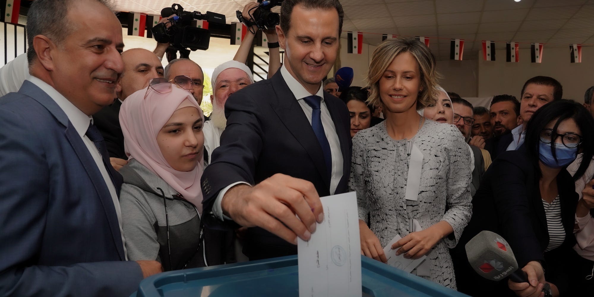 Bashar Assad Syria election voting ballot