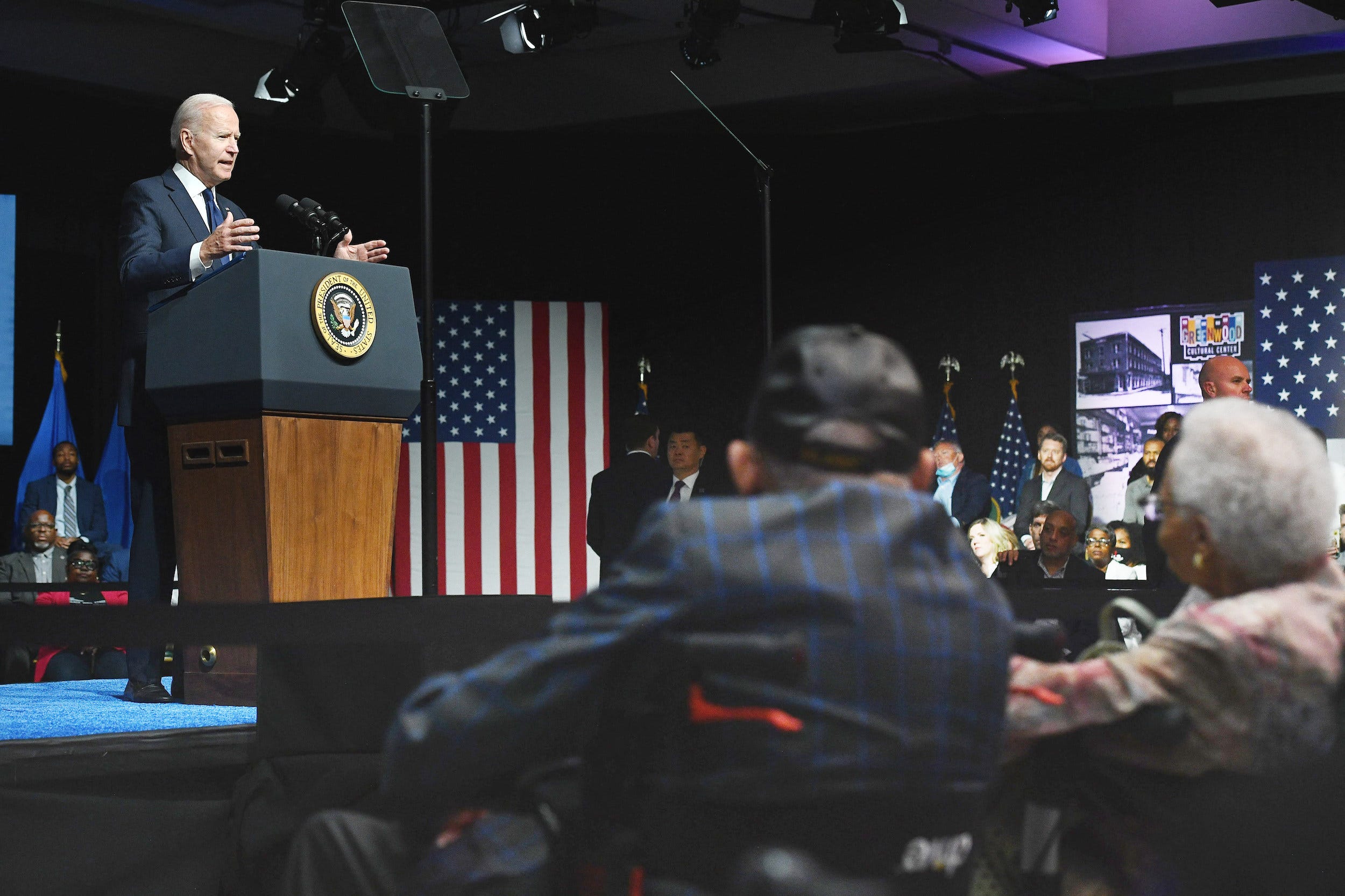 biden tulsa greenwood survivors Getty