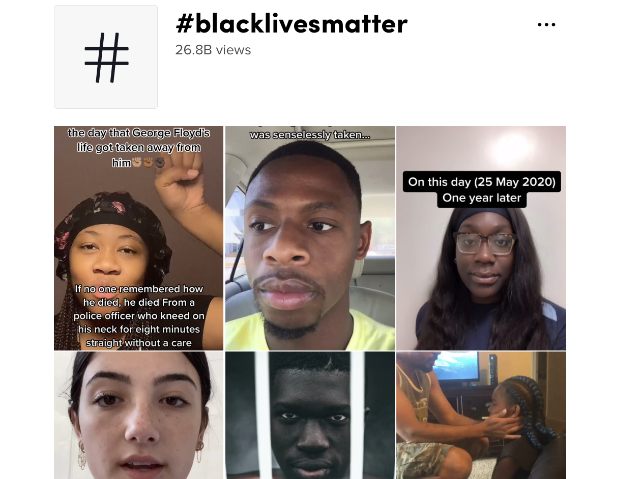 #blacklivesmatter tiktok
