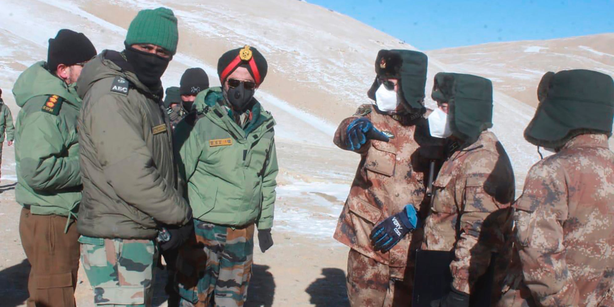 India China troops soldiers Pangong Ladakh border