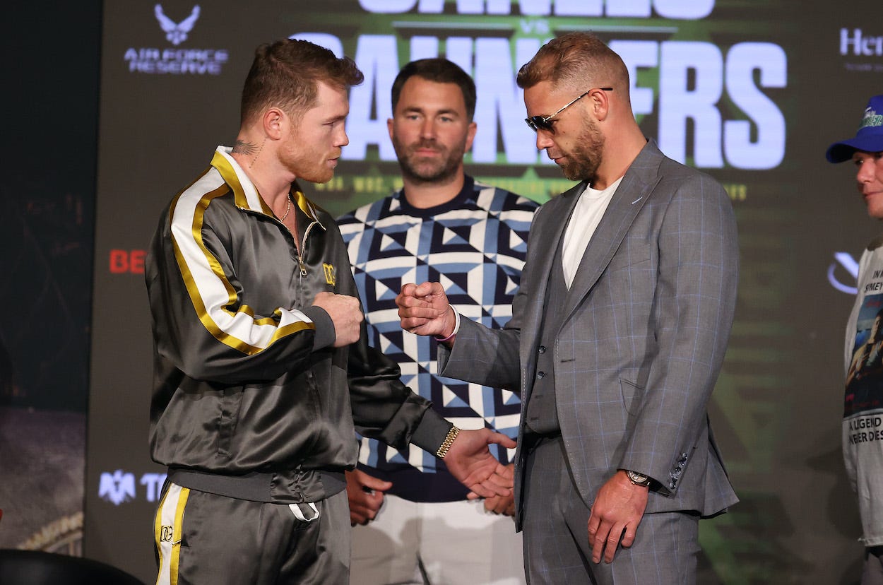 Saul Alvarez, Eddie Hearn, and Billy Joe Saunders
