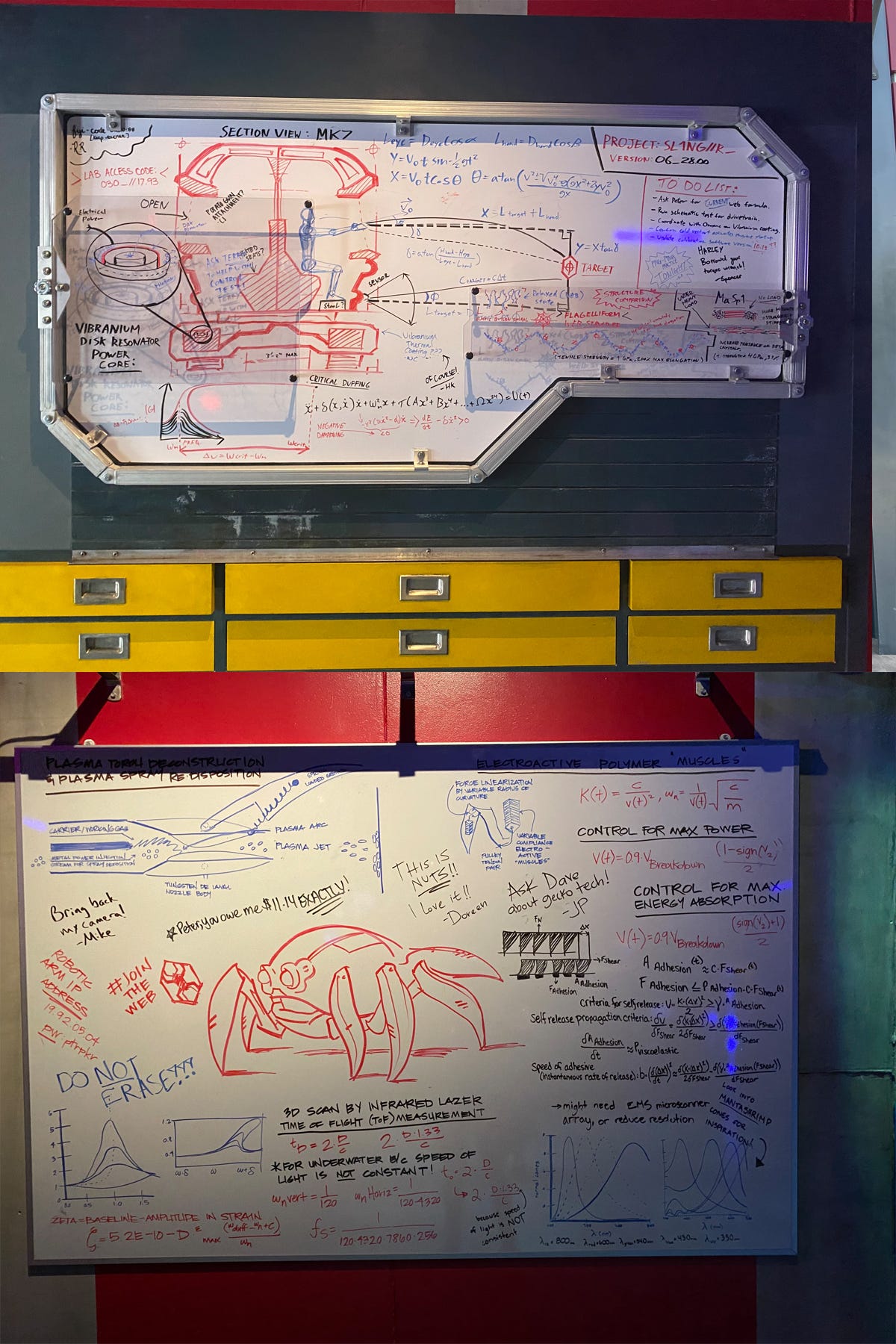 web slingers white boards avengers campus