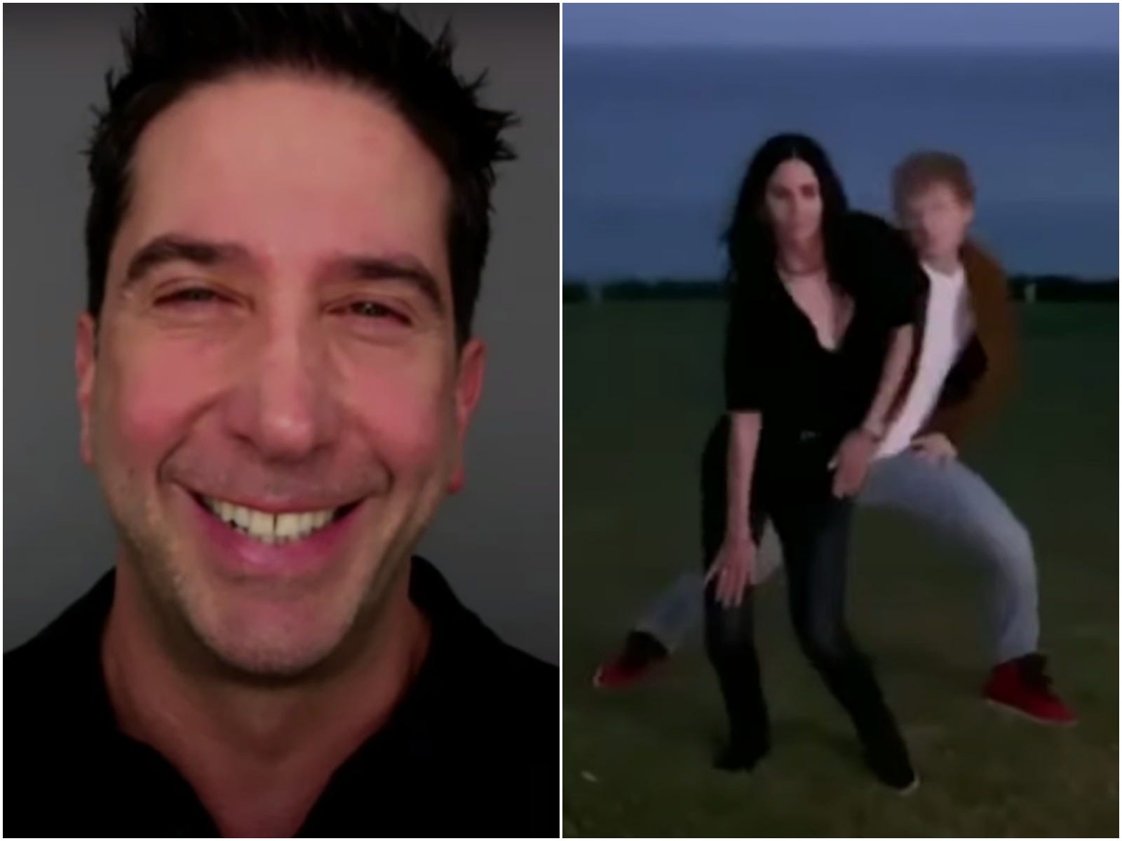 David Schwimmer Courteney Cox Ed Sheeran dance