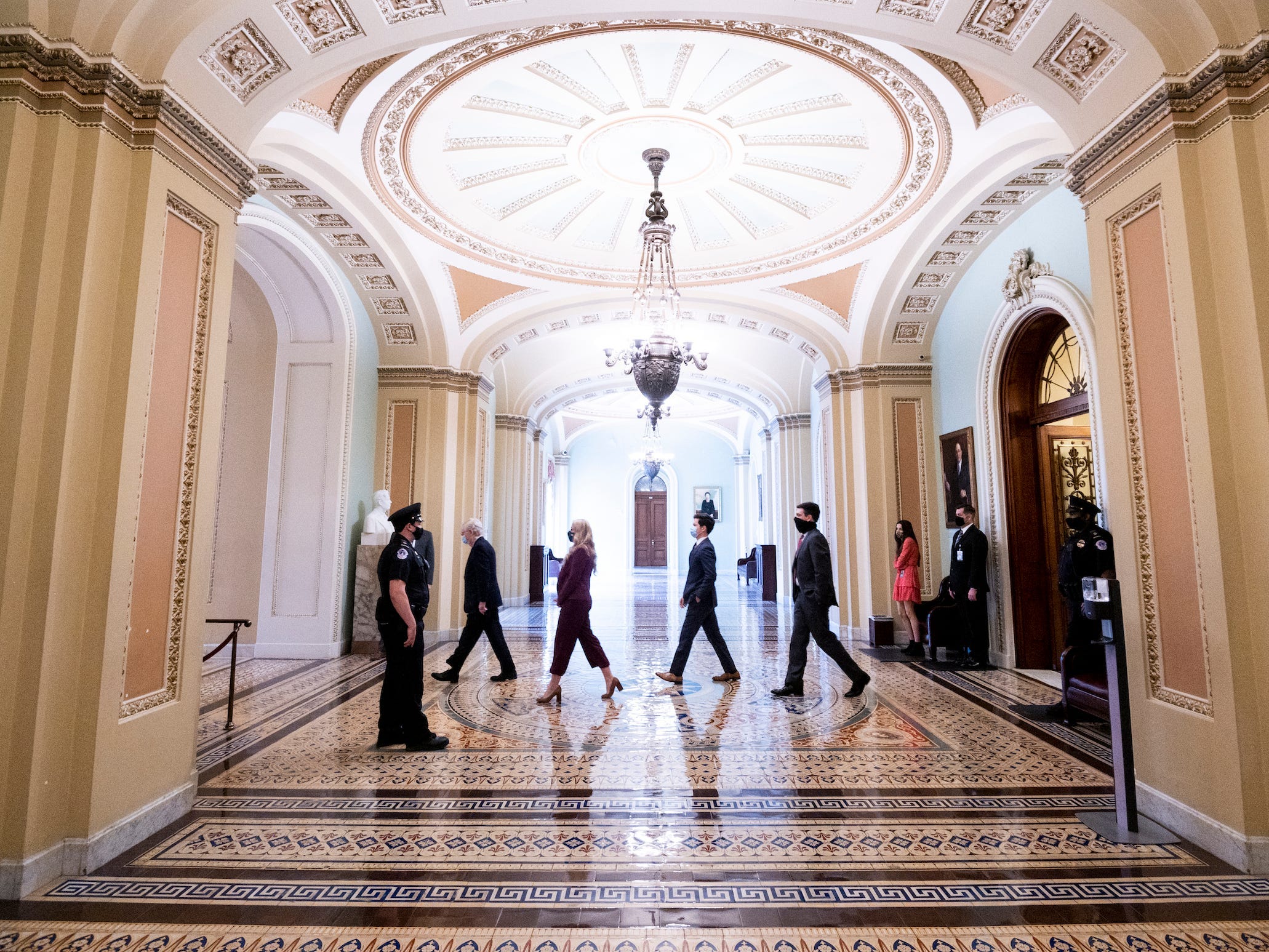 Mitch McConnell and staff