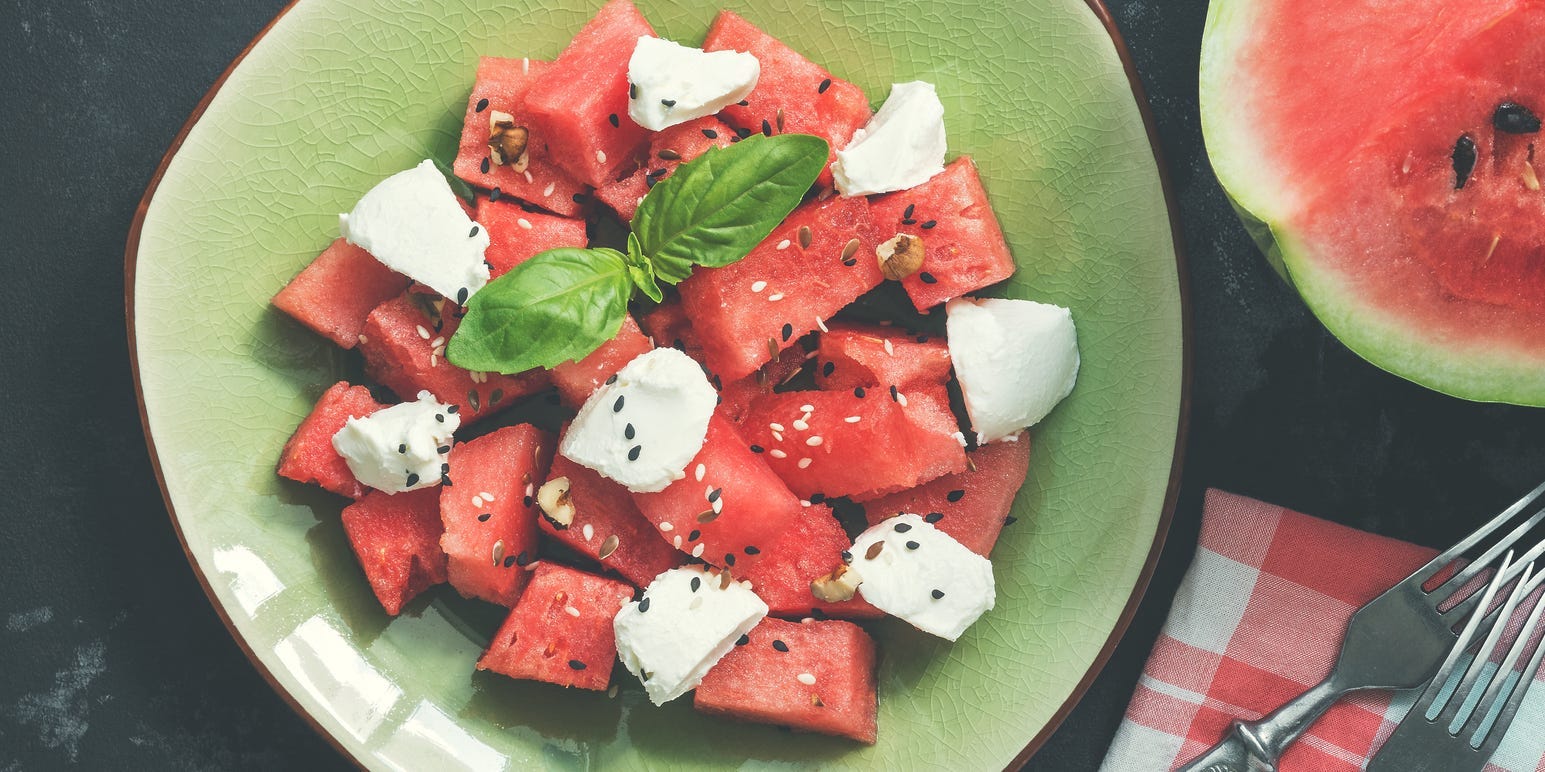 watermelon caprese salad