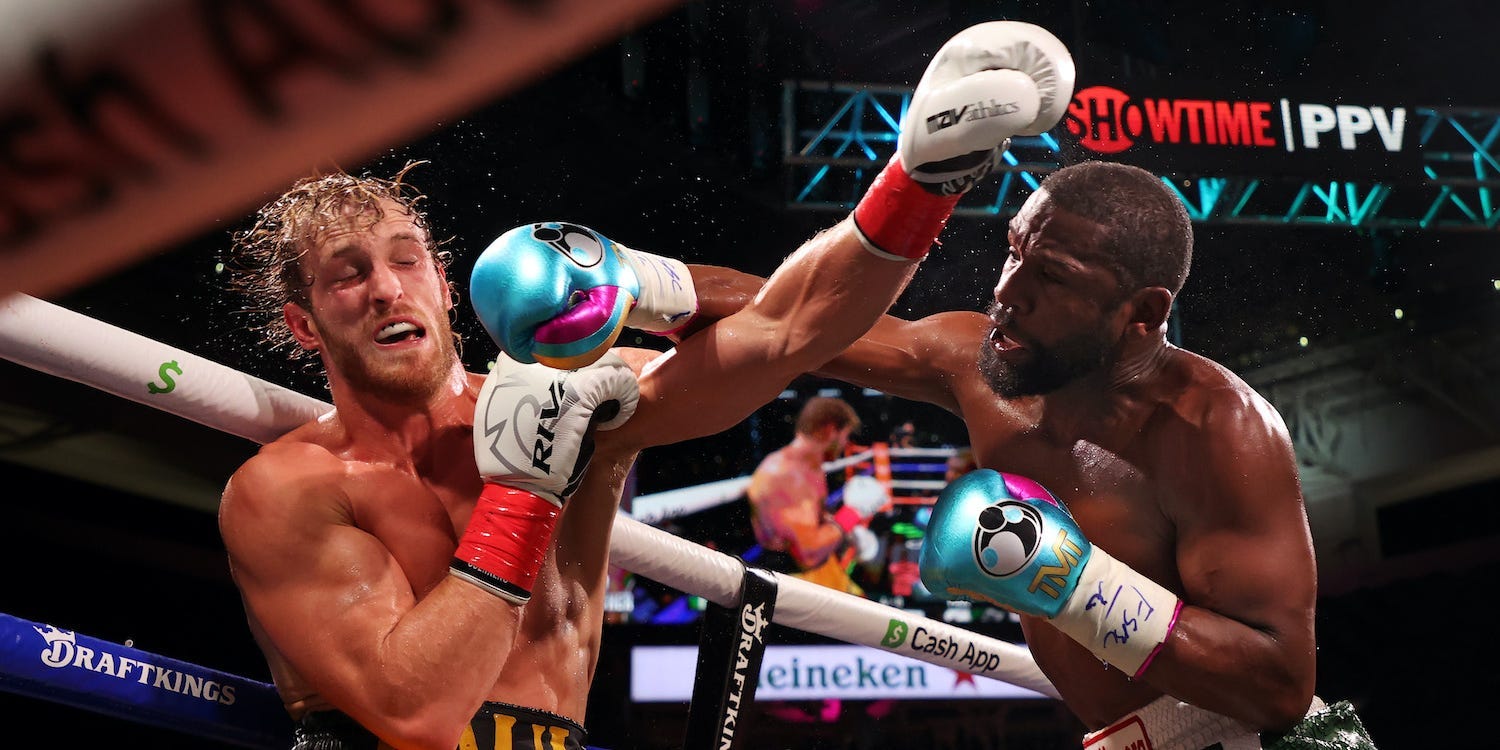 Logan Paul and Floyd Mayweather