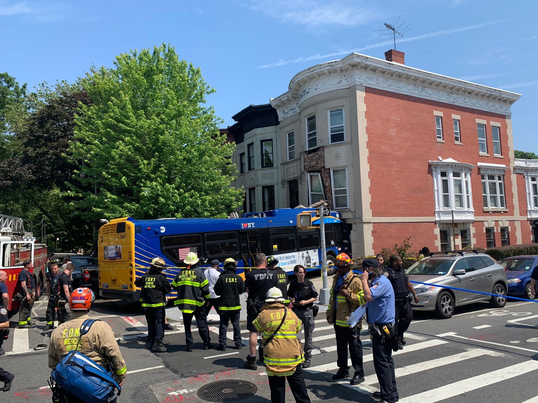 Brooklyn MTA bus crash into building