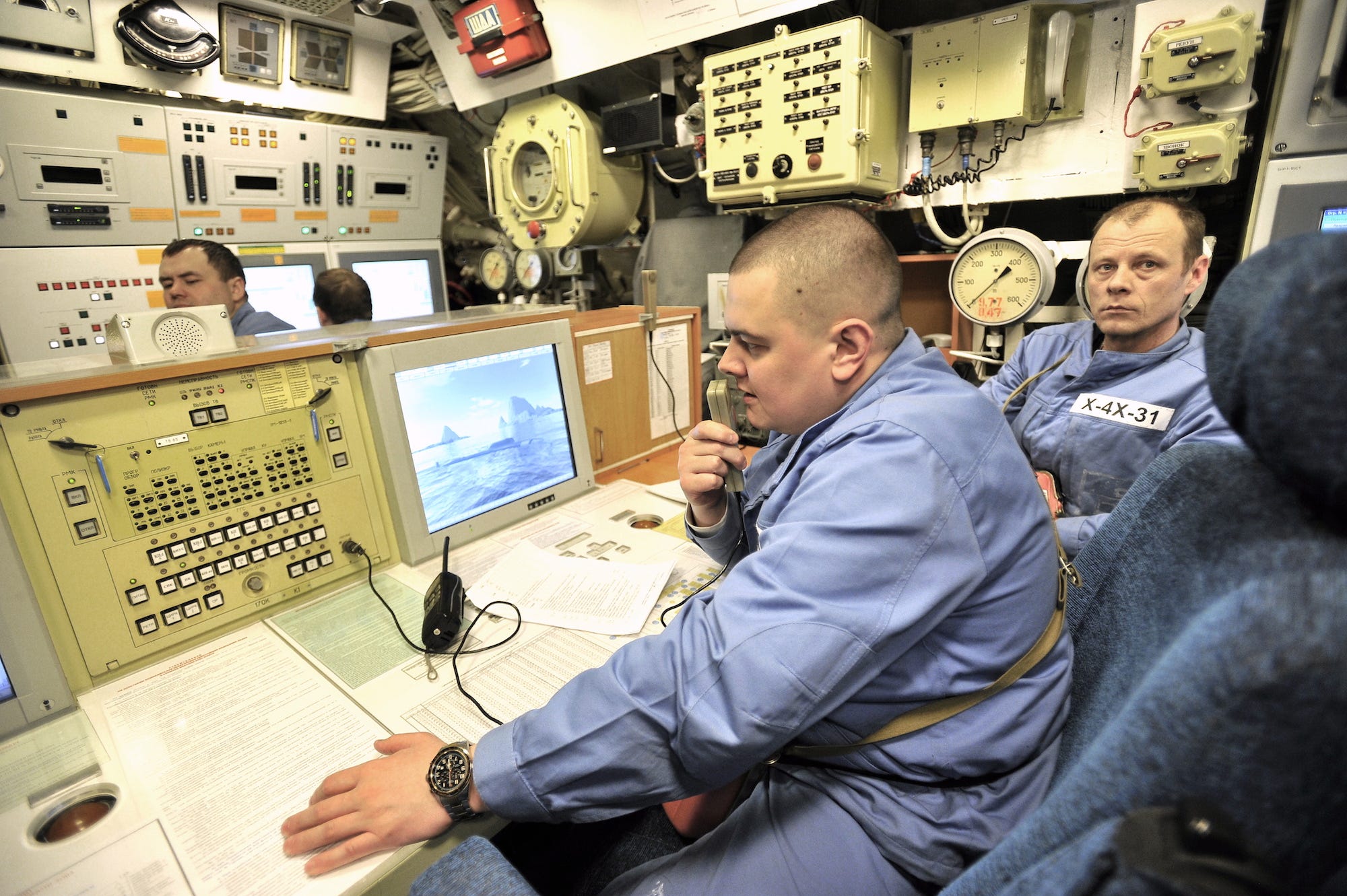 Russian Navy K-560 Severodvinsk submarine sailors