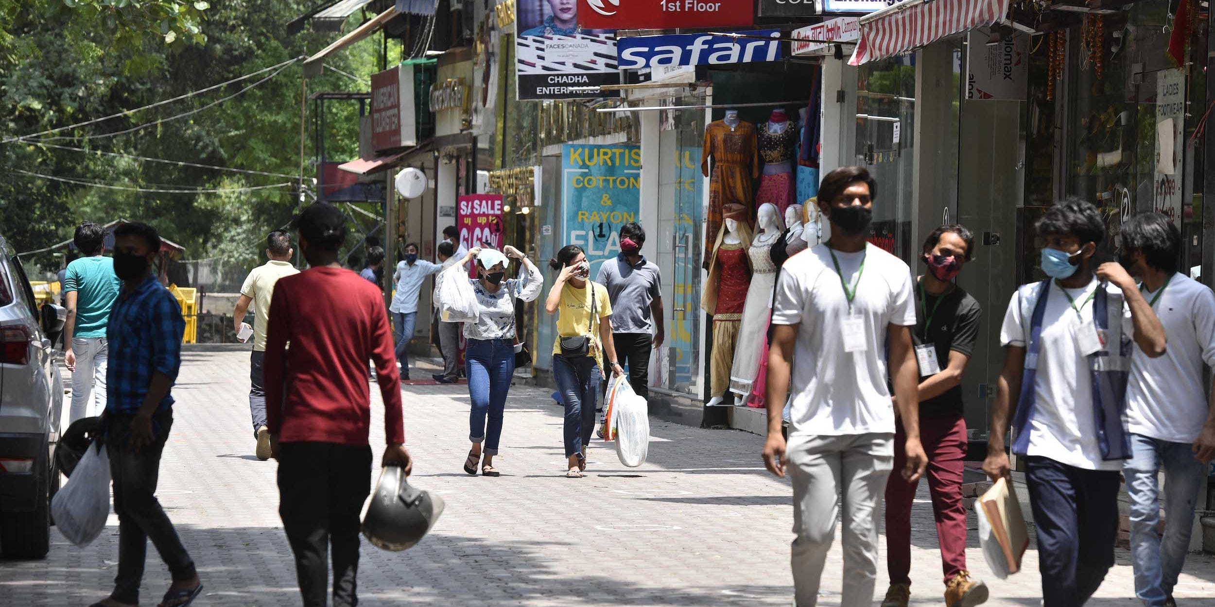 New Delhi shoppers coronavirus