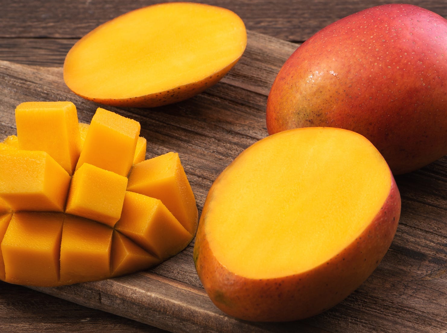 Mango cut open