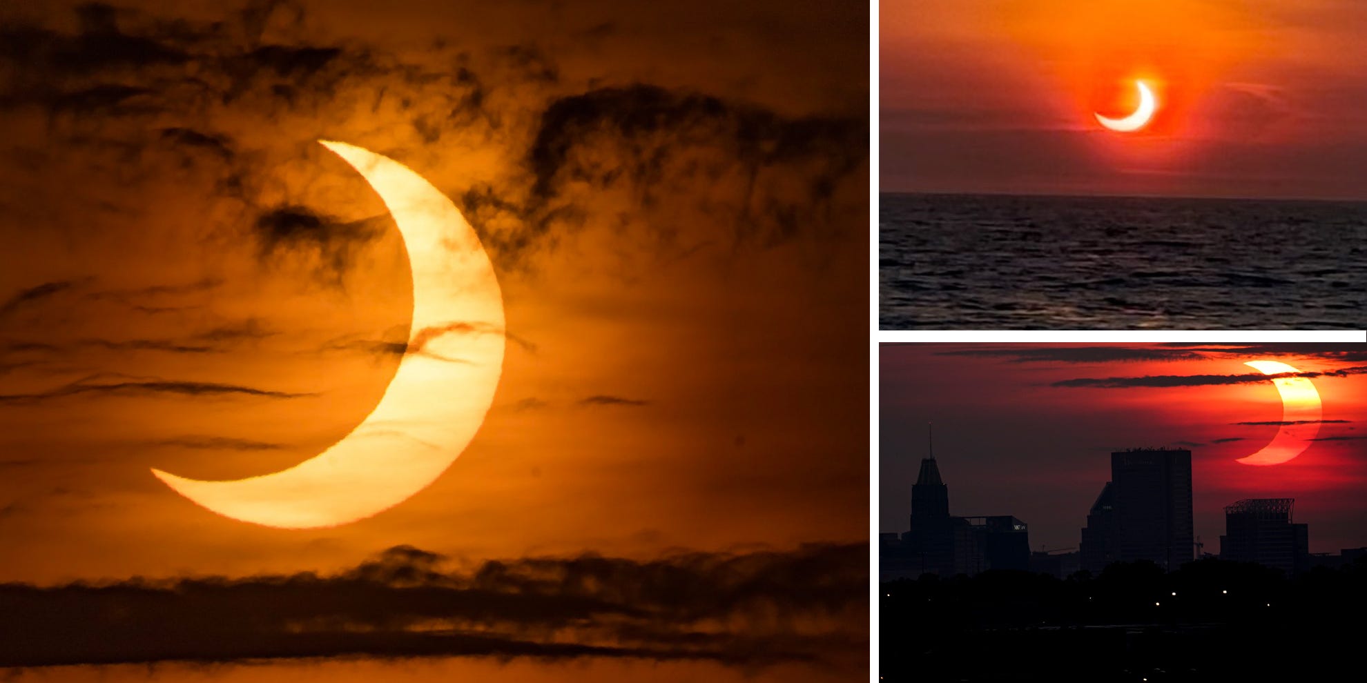 Stunning images show the rare solar eclipse that just partially