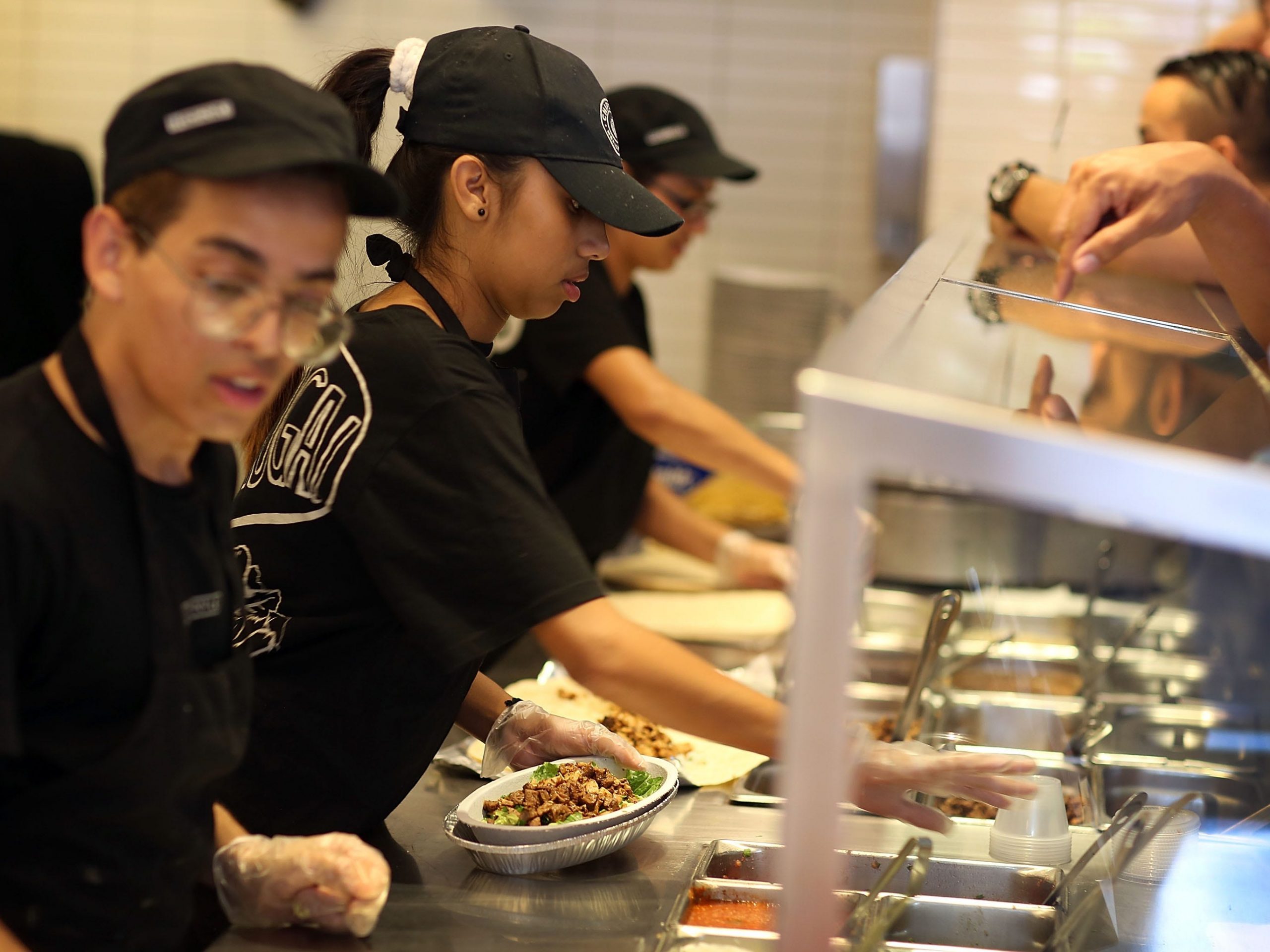 Chipotle workers