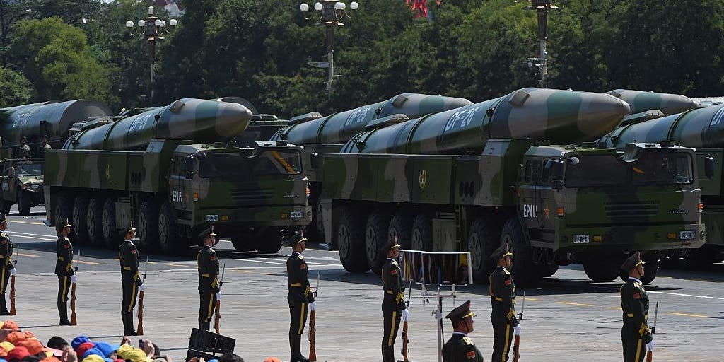 Chinese DF-26 intermediate-range ballistic missiles