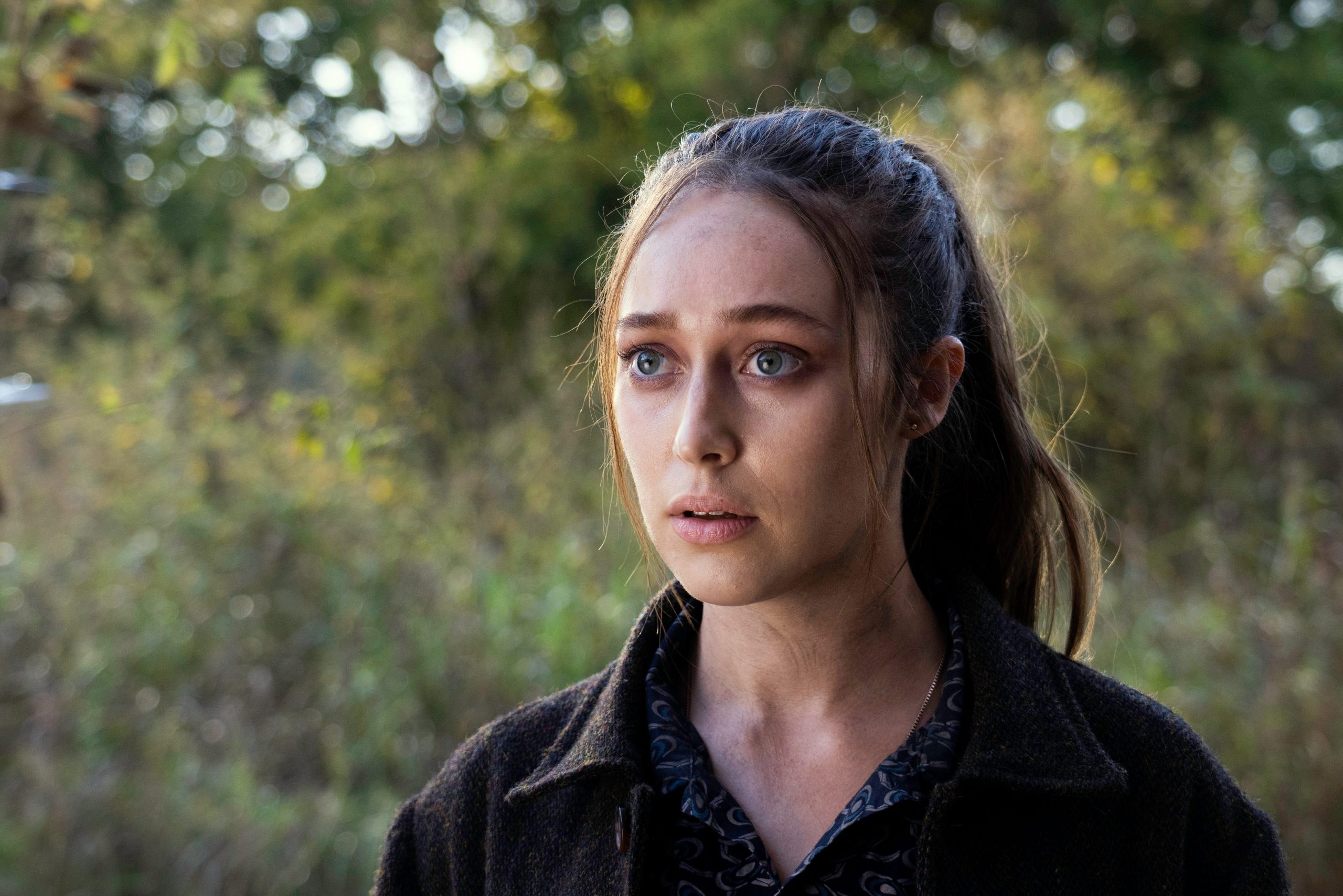 Alycia Debnam Carey is seen in a still from Fear TWD season 6, episode 14. (FearTWD 614)