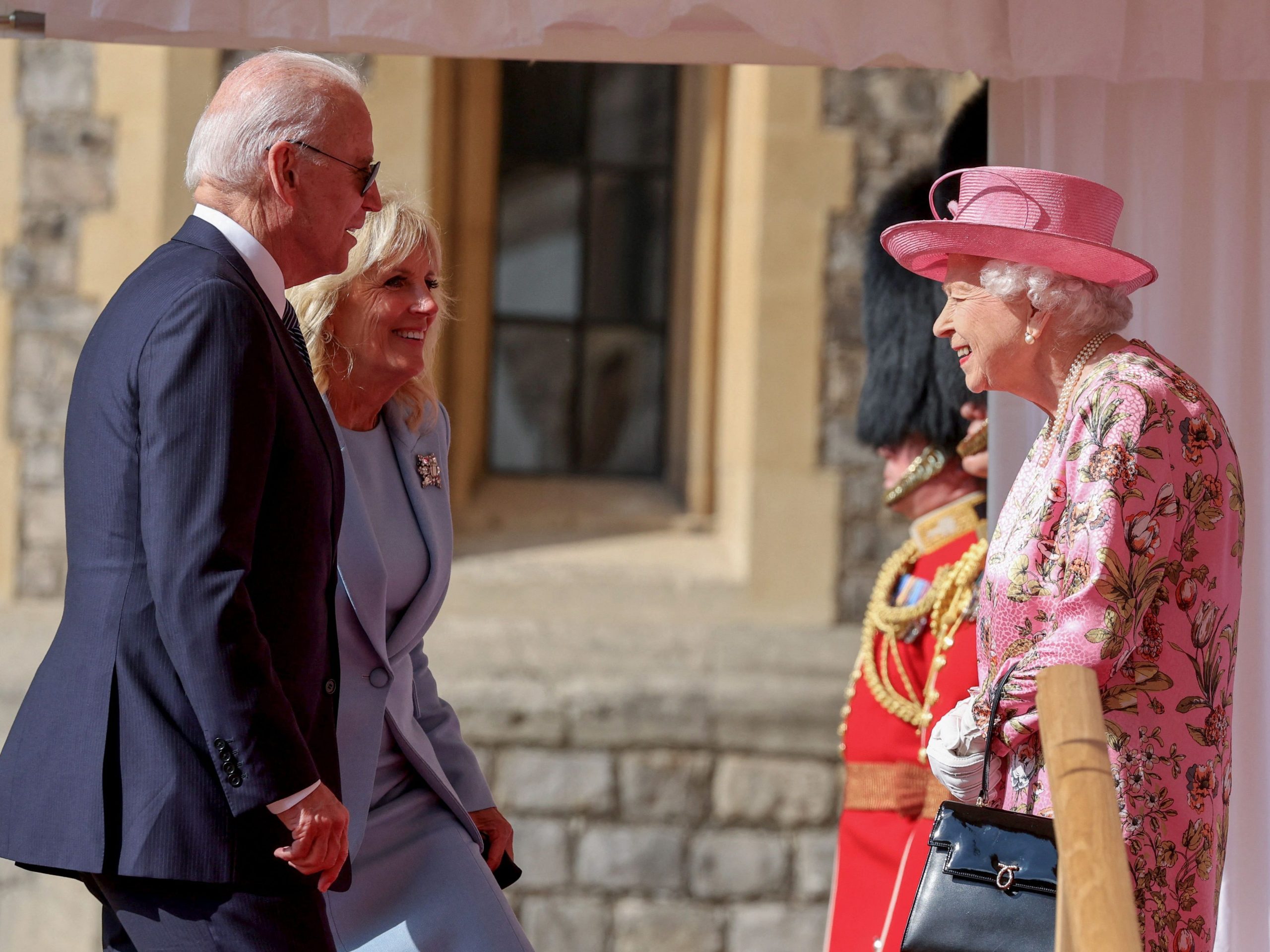 President Joe Biden and Jill Biden meet Queen Elizabeth at Windsor Castle.