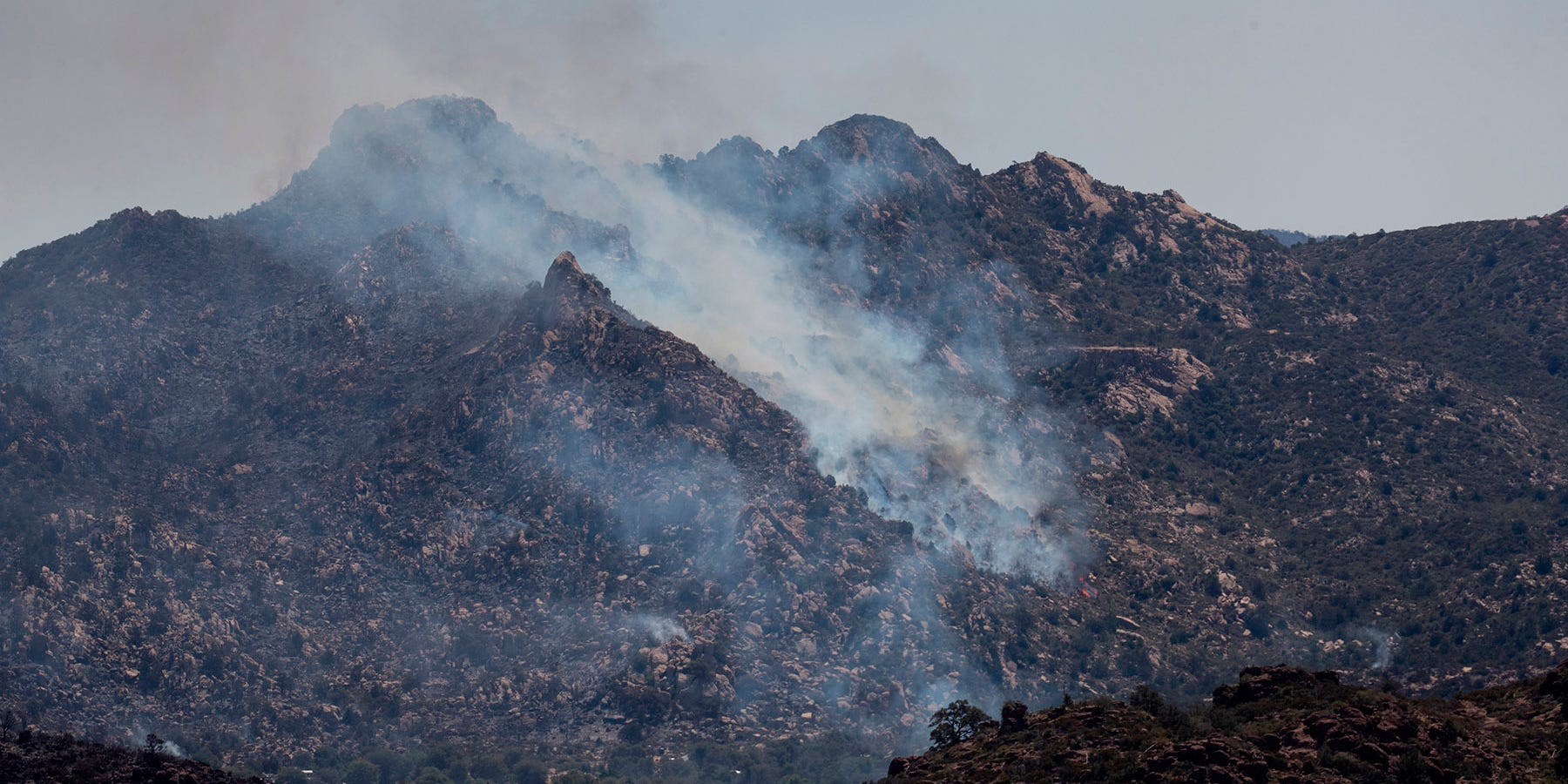 The Telegraph Fire burns Thursday, June 10, 2021 in Globe, Ariz. Arizona Gov. Doug Ducey has called a special session of the Legislature to boost wildfire funding as two large wildfires burn in south-central Arizona.