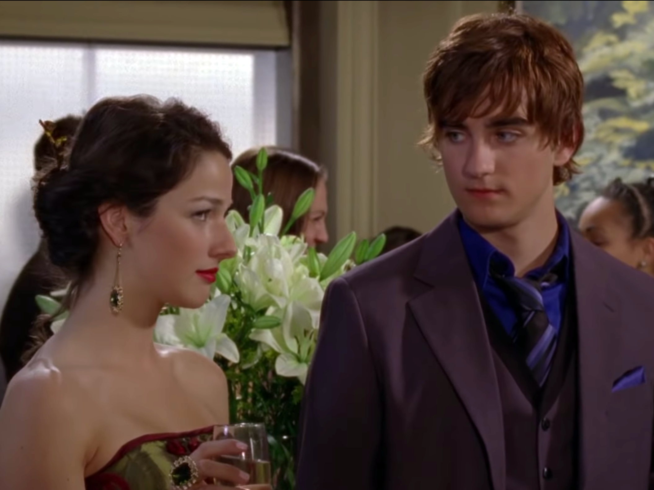 fiona and declan staring at each other on degrassi season nine