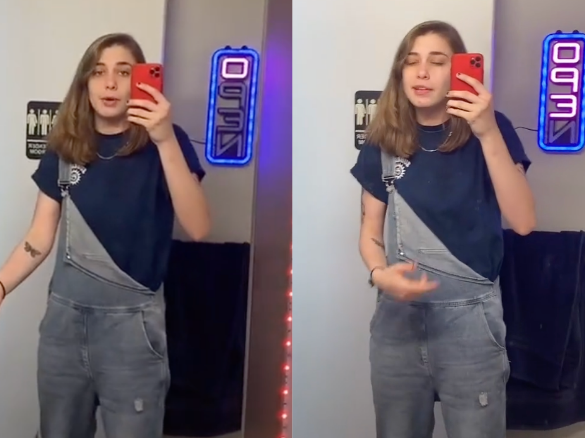 TIkTok creator onlyjayus filming themself in a mirror