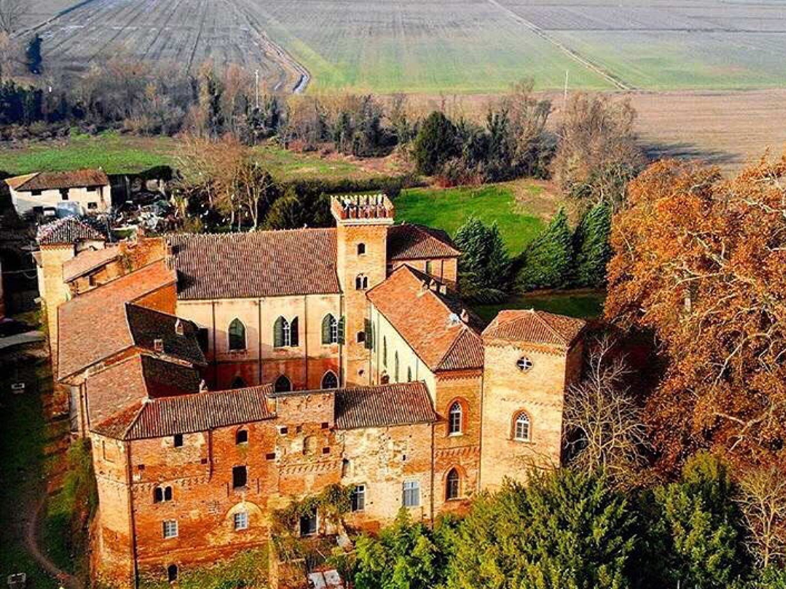 A bird's-eye view of Castello Sannazzaro