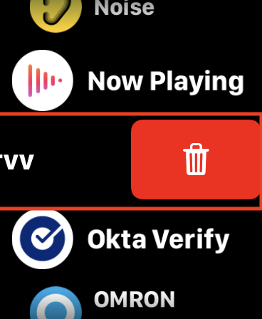 How to delete apps on Apple Watch, swipe left and tap trash can.