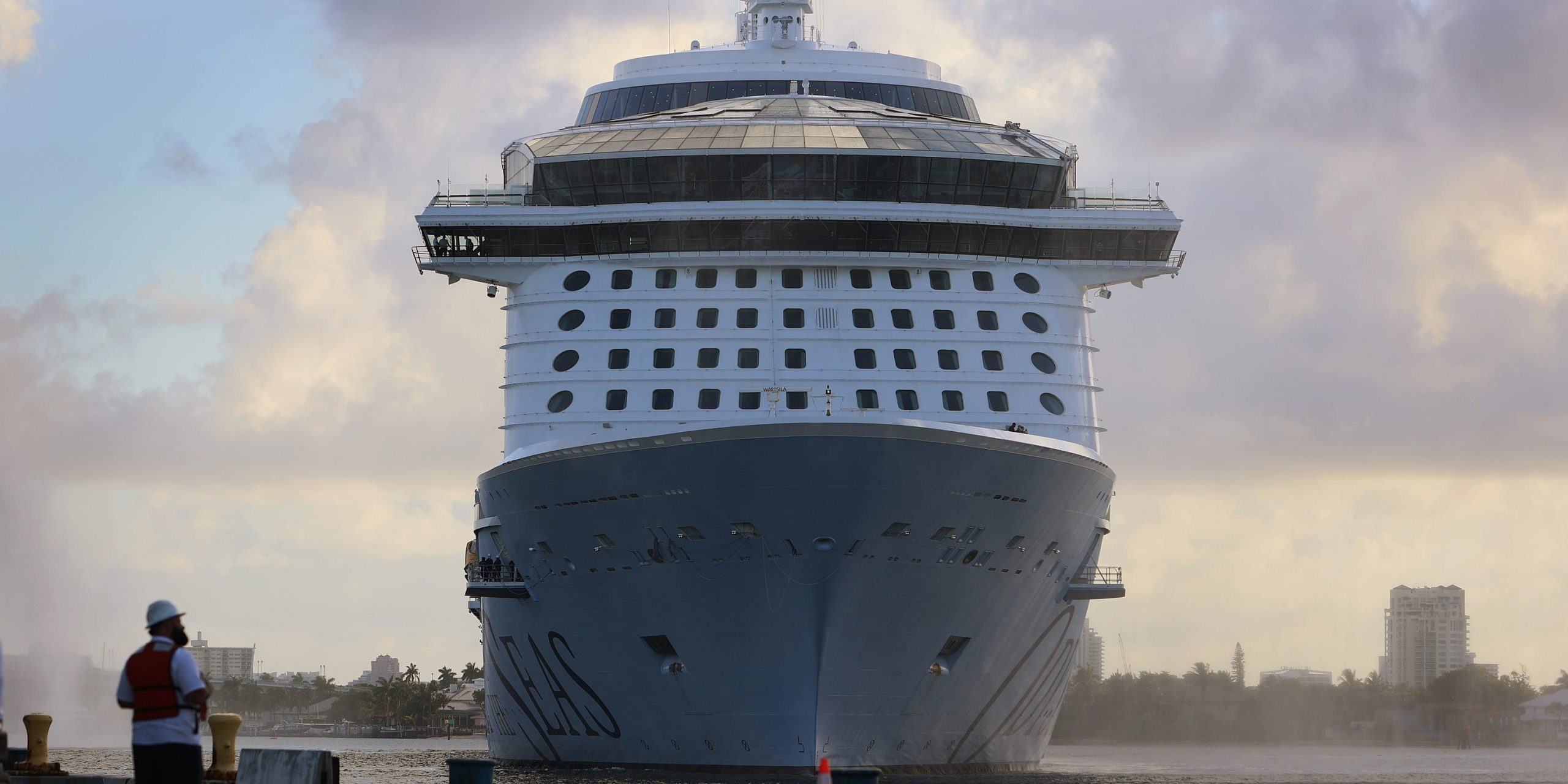 The Royal Caribbean’s Odyssey of The Seas arrives at Port Everglades on June 10, 2021 in Fort Lauderdale, Florida.