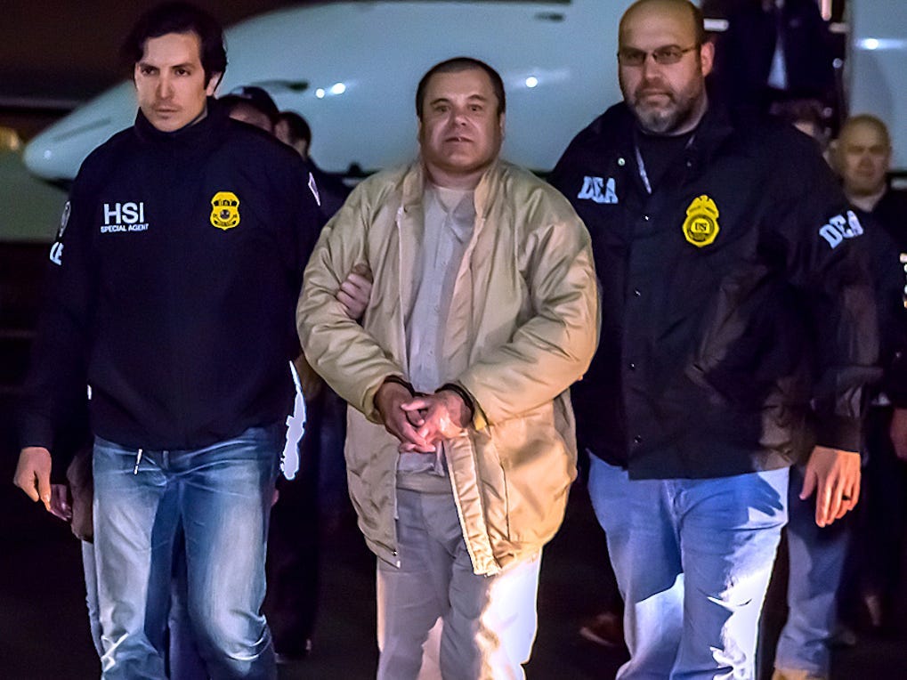 Joaquin El Chapo Guzman in US police custody