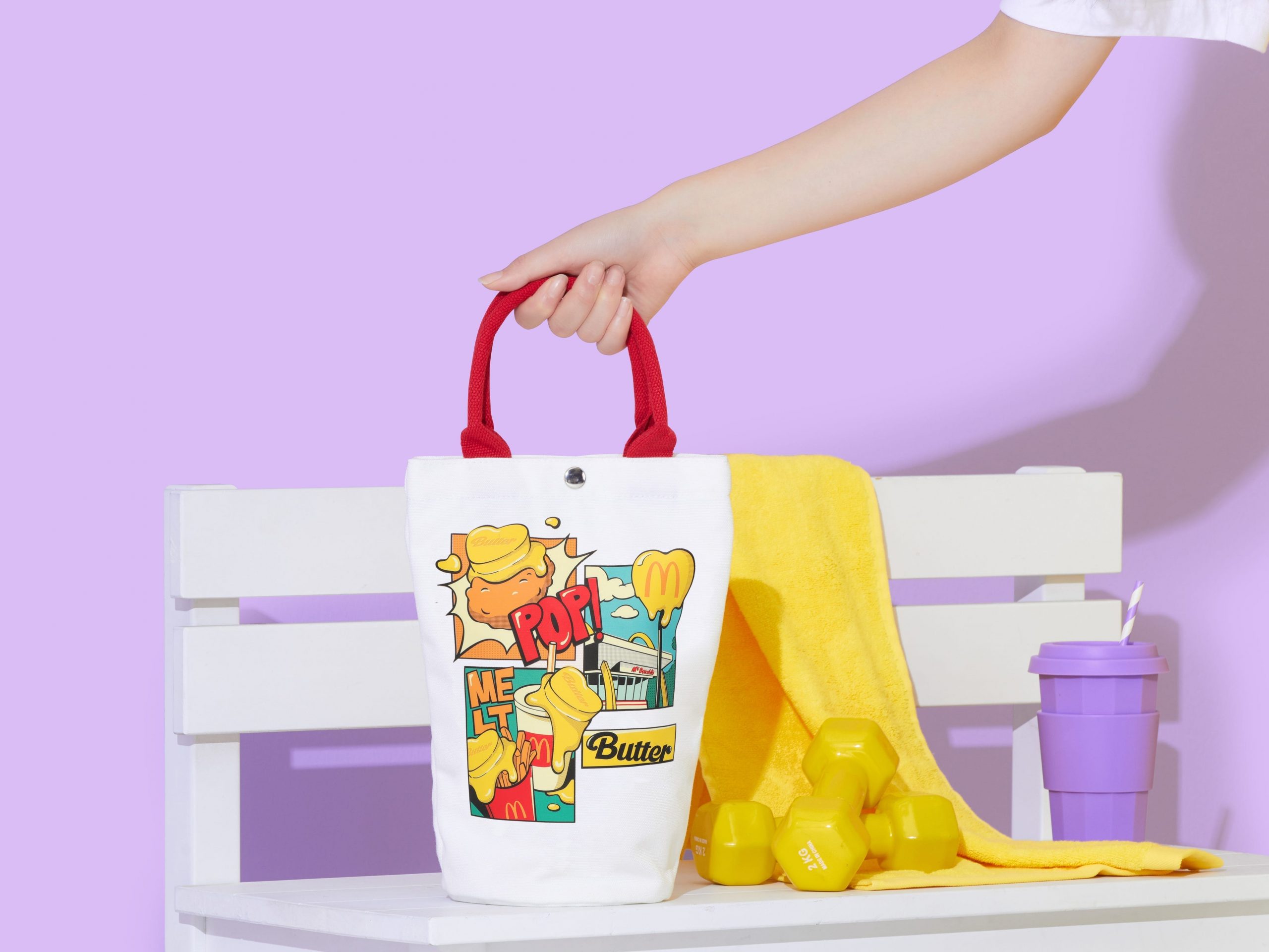 McDonald's BTS Butter merch collection tote