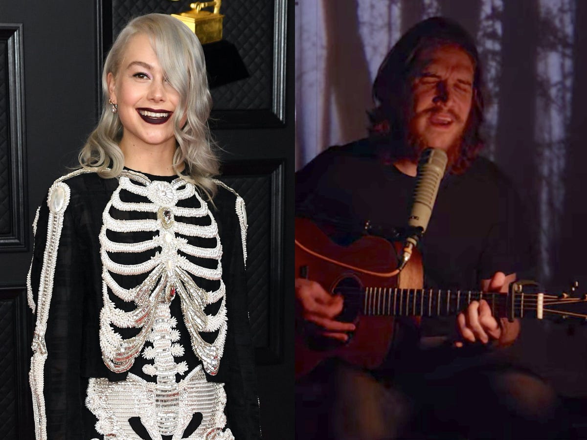 Singer-songwriter Phoebe Bridgers (left) and musical-comedian Bo Burnham (right).