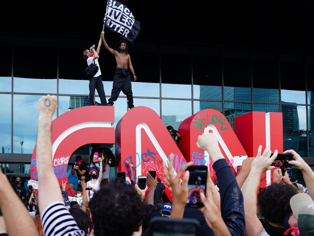 black lives matter protests cnn building atlanta