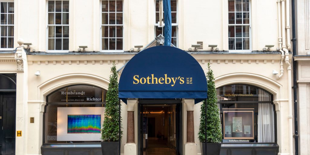 Een Sotheby's veilinghuis in Londen.