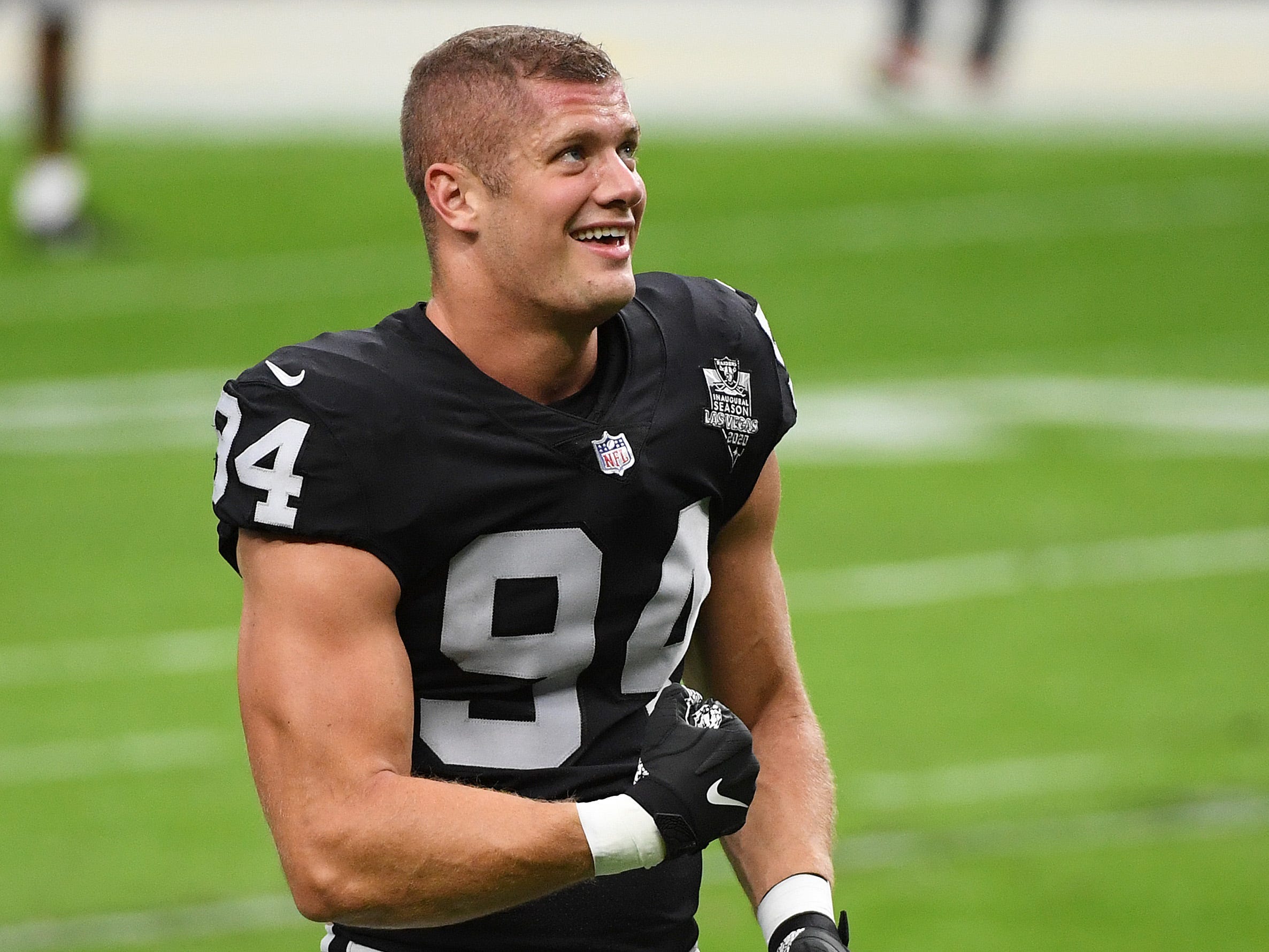 Carl Nassib on the field