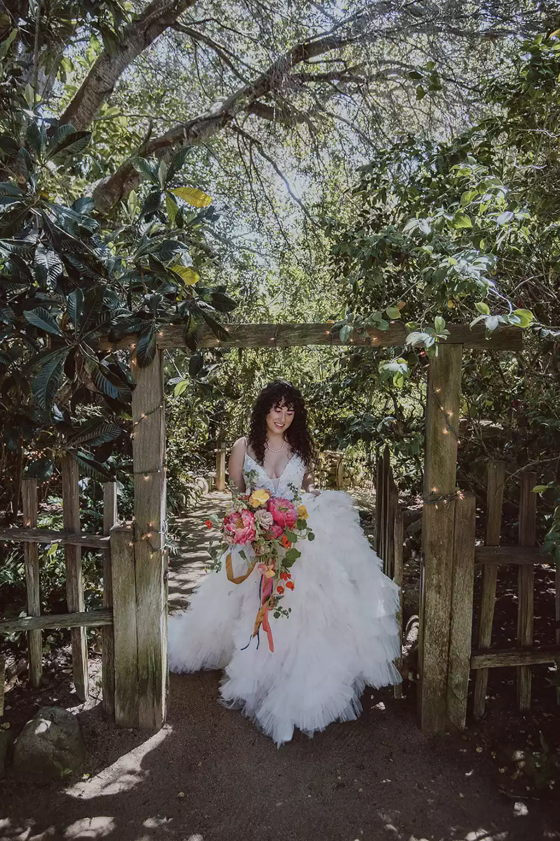 Ella Mielniczenko wears a Hayley Paige gown on her wedding day.