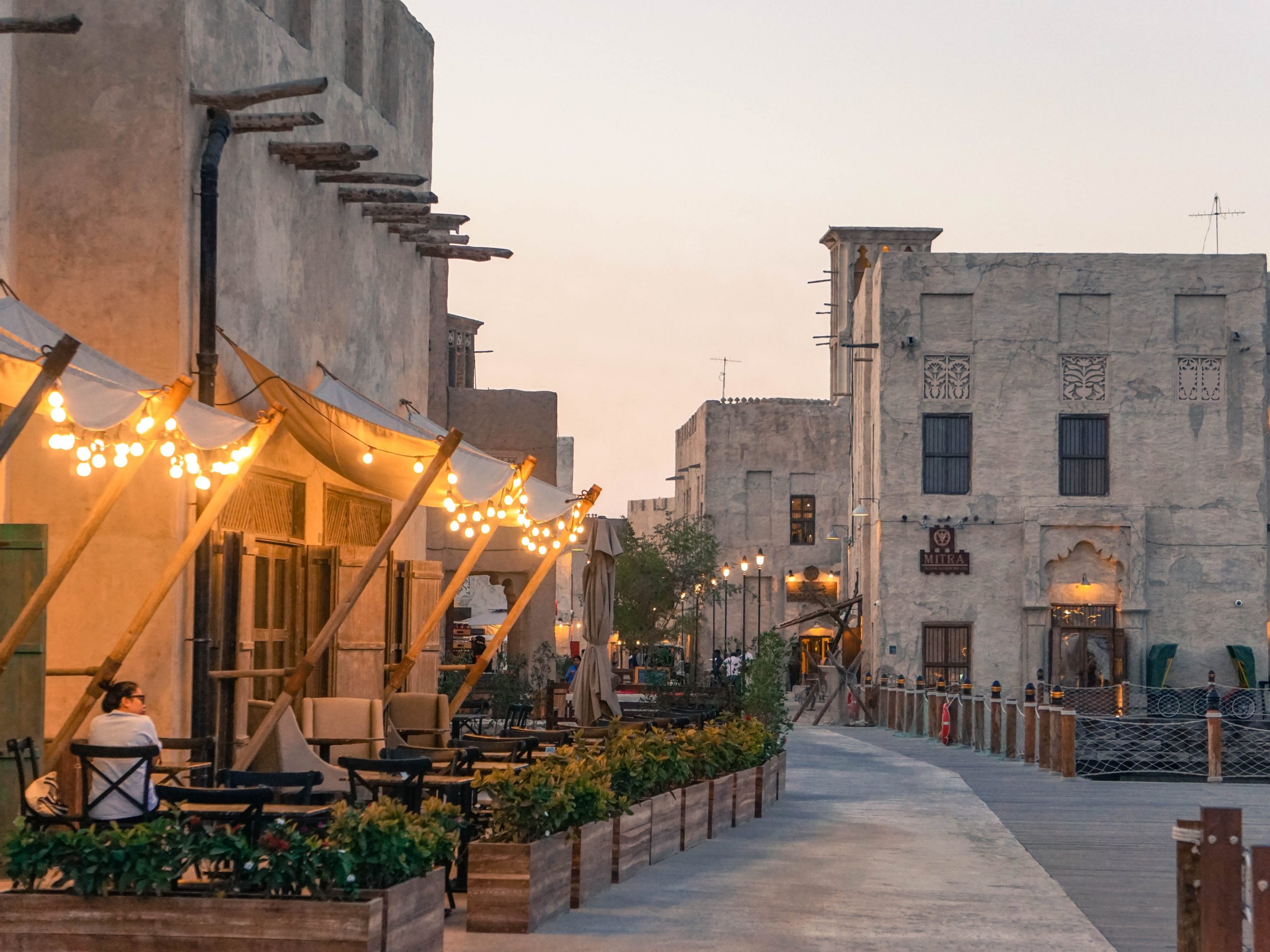 exterior shots of the building in the Al Seef retail district