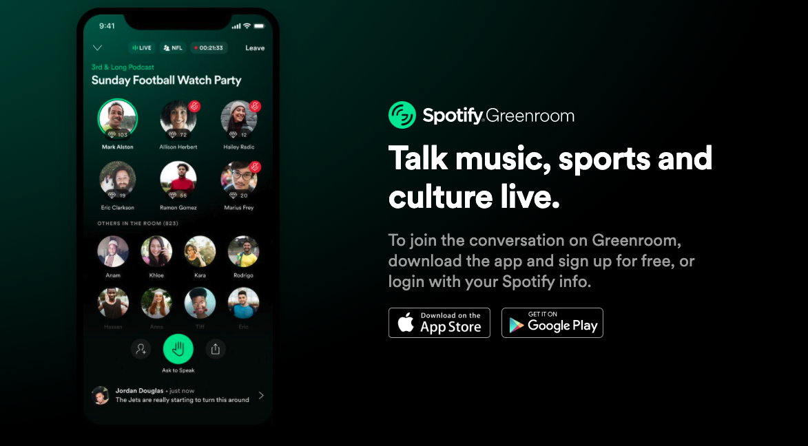 Spotify launched Greenroom