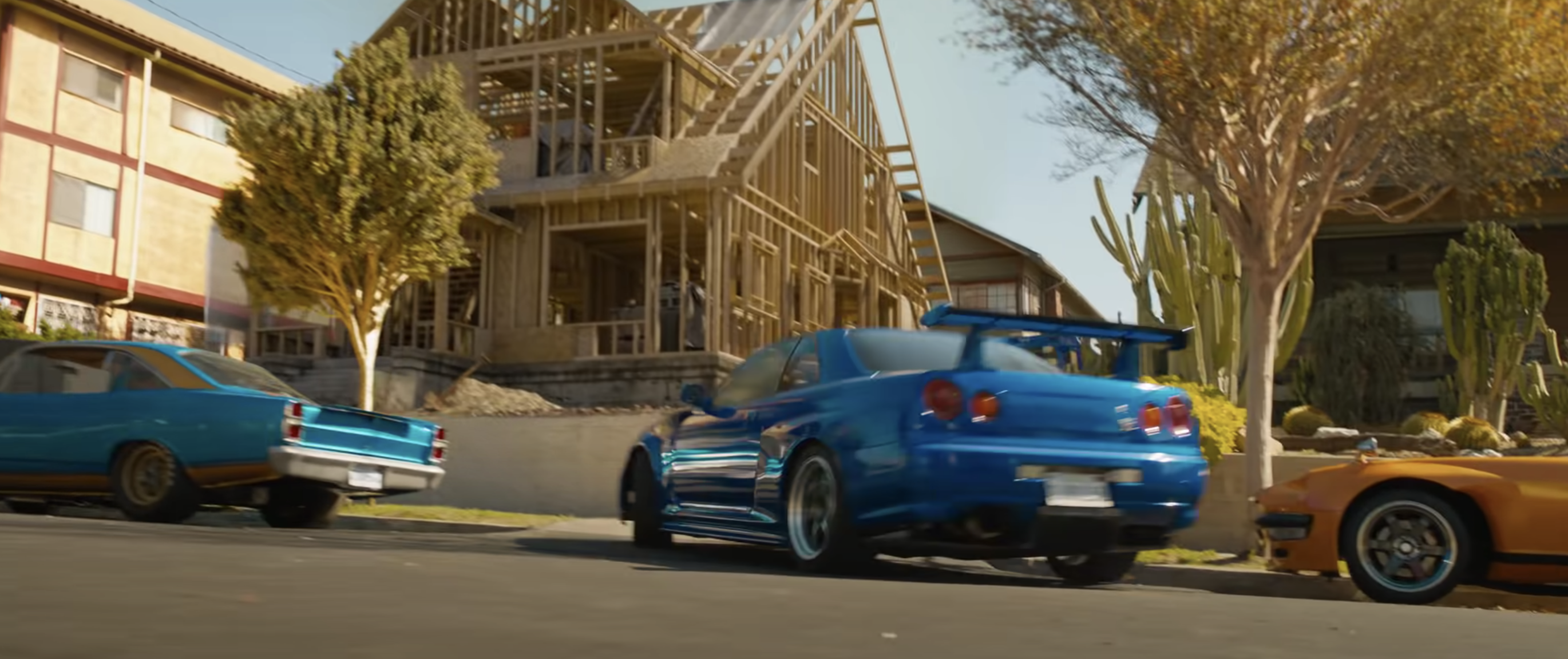 Brian's blue Nissan Skyline in Fast 9