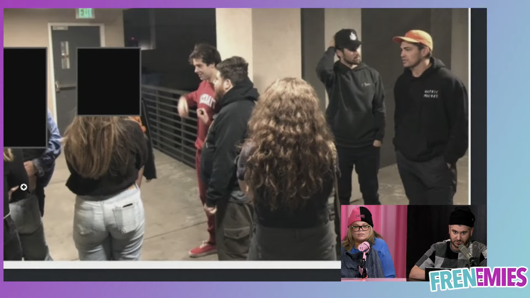 A photo of Hannah and her friends standing with Dobrik and his friends was revealed on the "Frenemies" podcast.