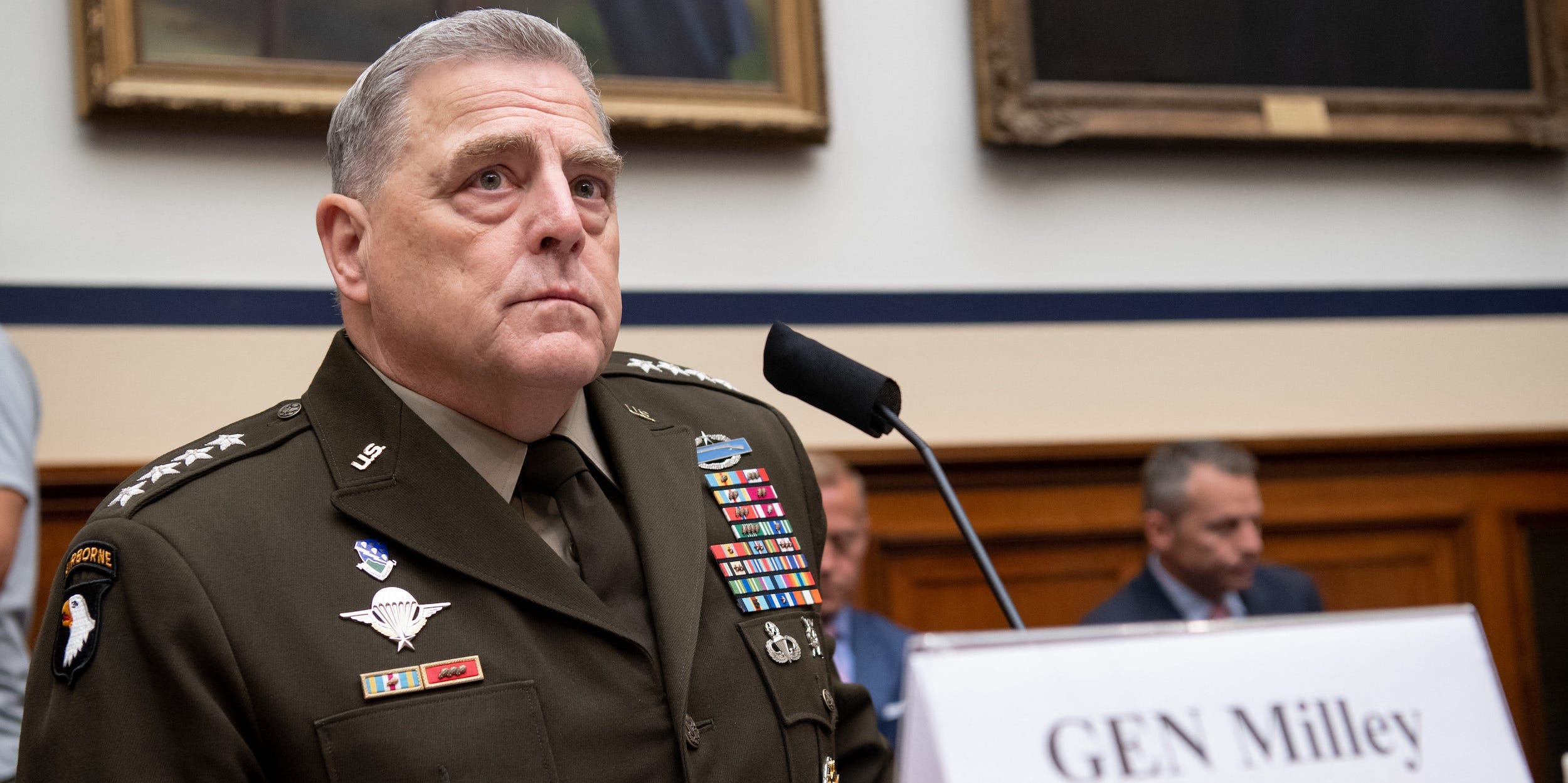 General Mark Milley testifies in front of Congress.