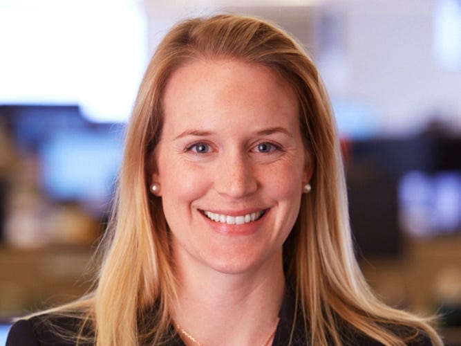 Headshot of Goldman Sachs executive Katie Hyde.