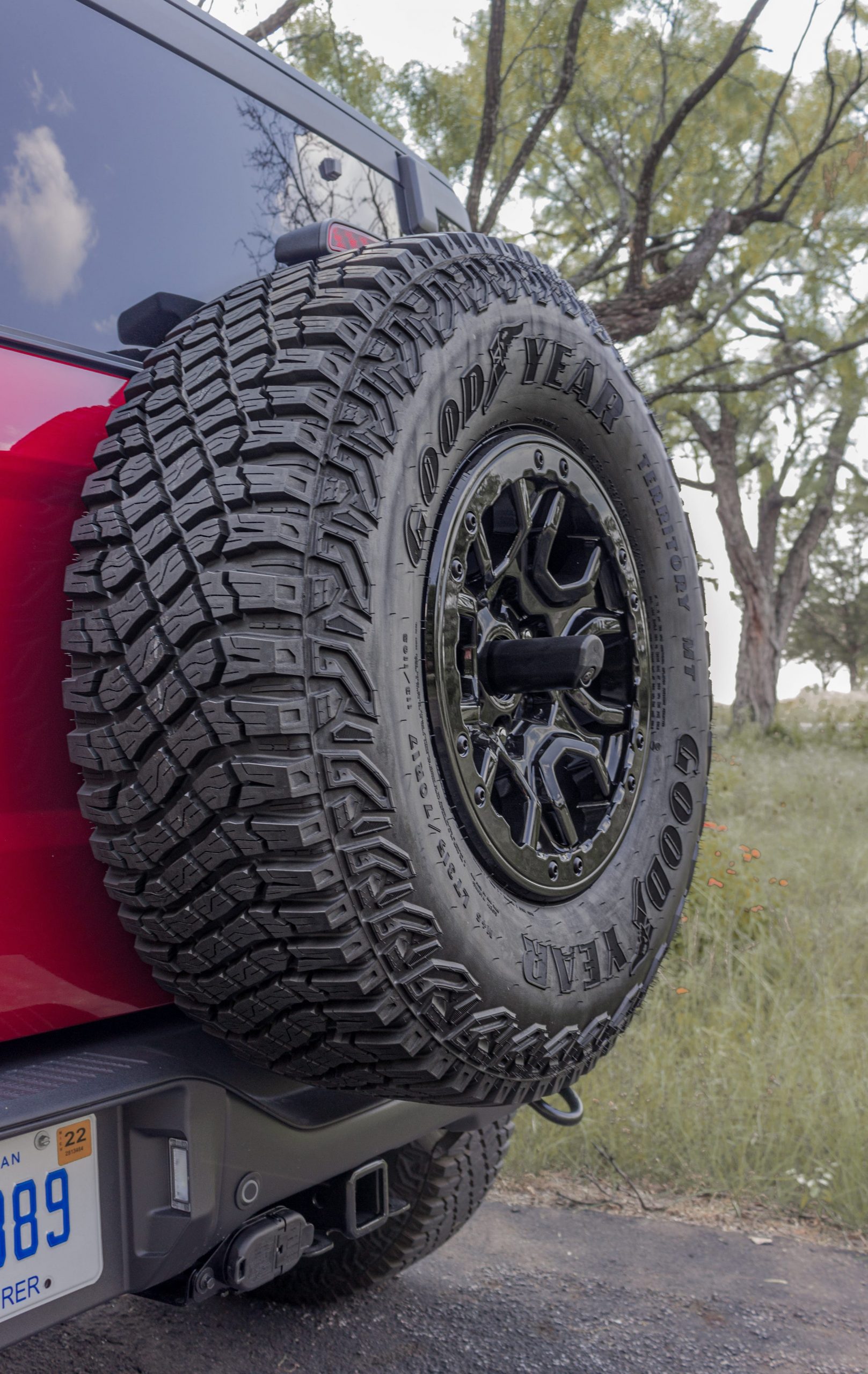 The new ford Bronco on the road.