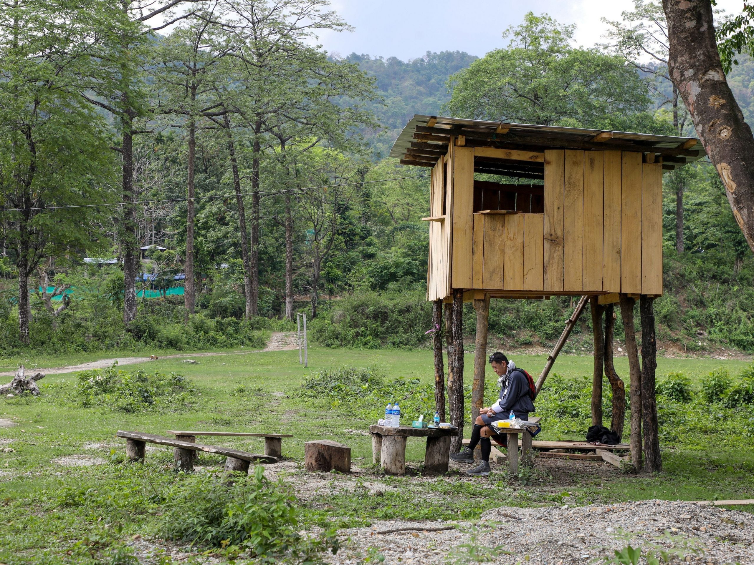 Bhutan King Jigme eating Lunch